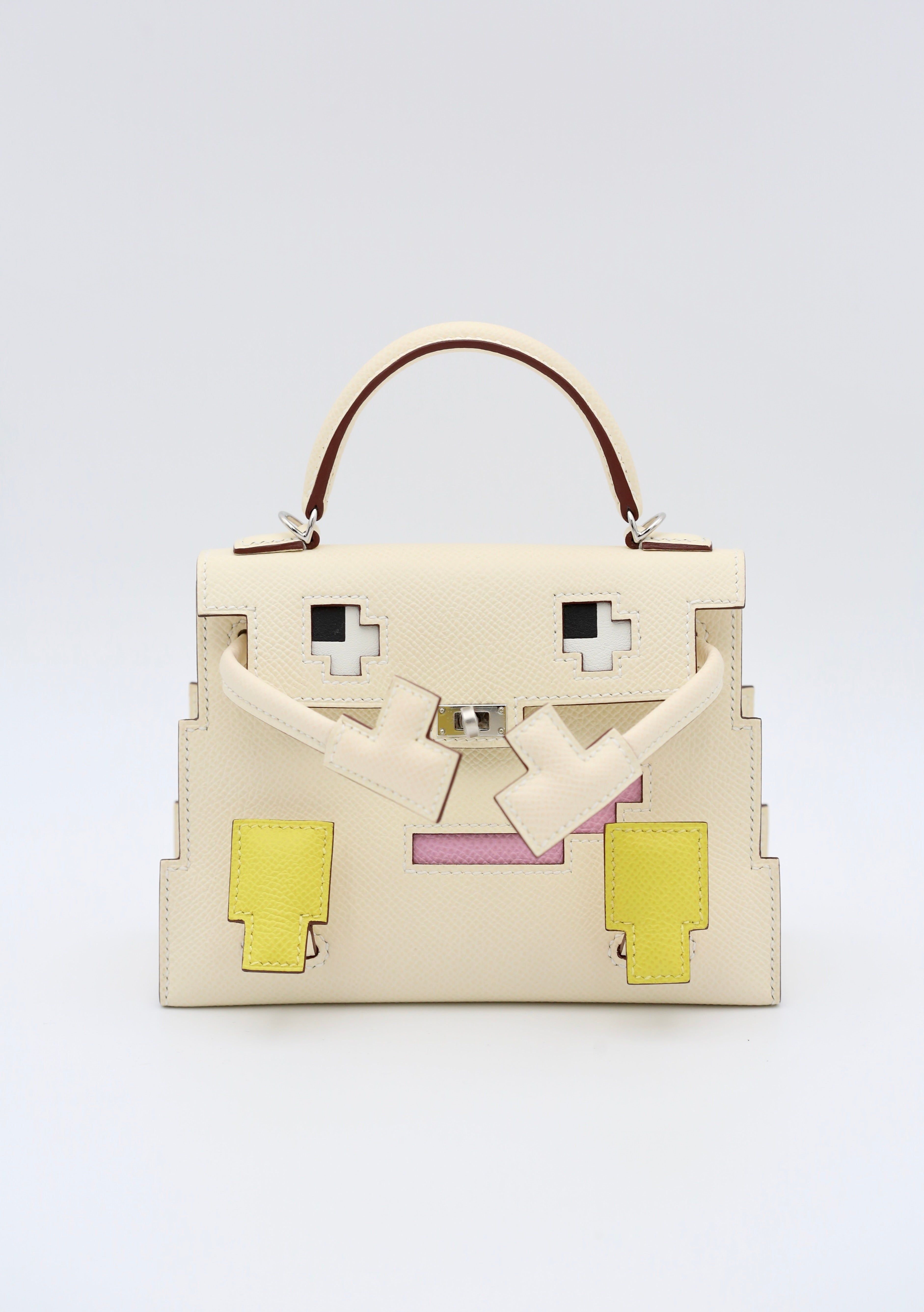HERMÈS KELLY DOLL NATA EPSOM SILVER HARDWARE U STAMP