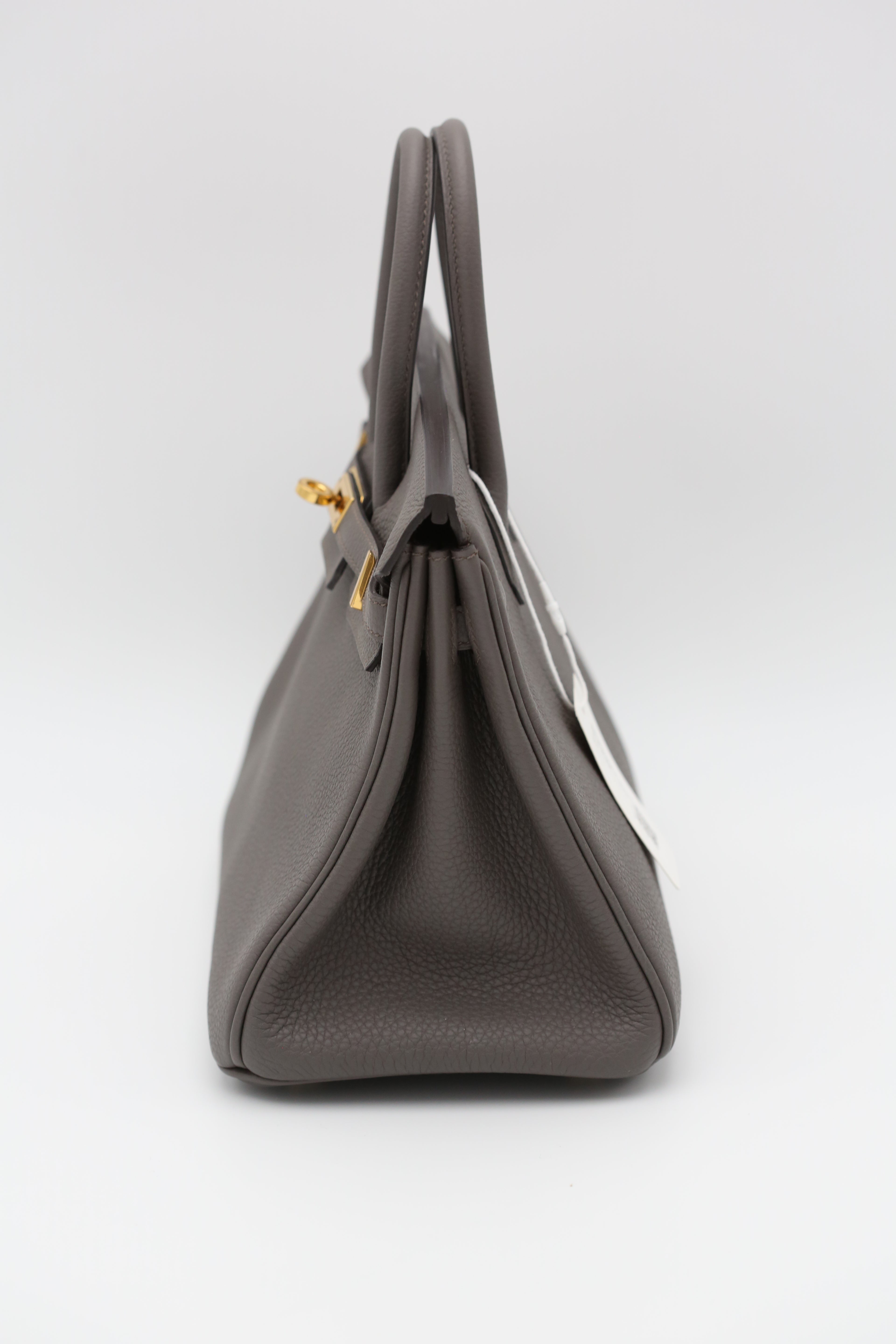 HERMÈS Birkin 25 Etain Gold