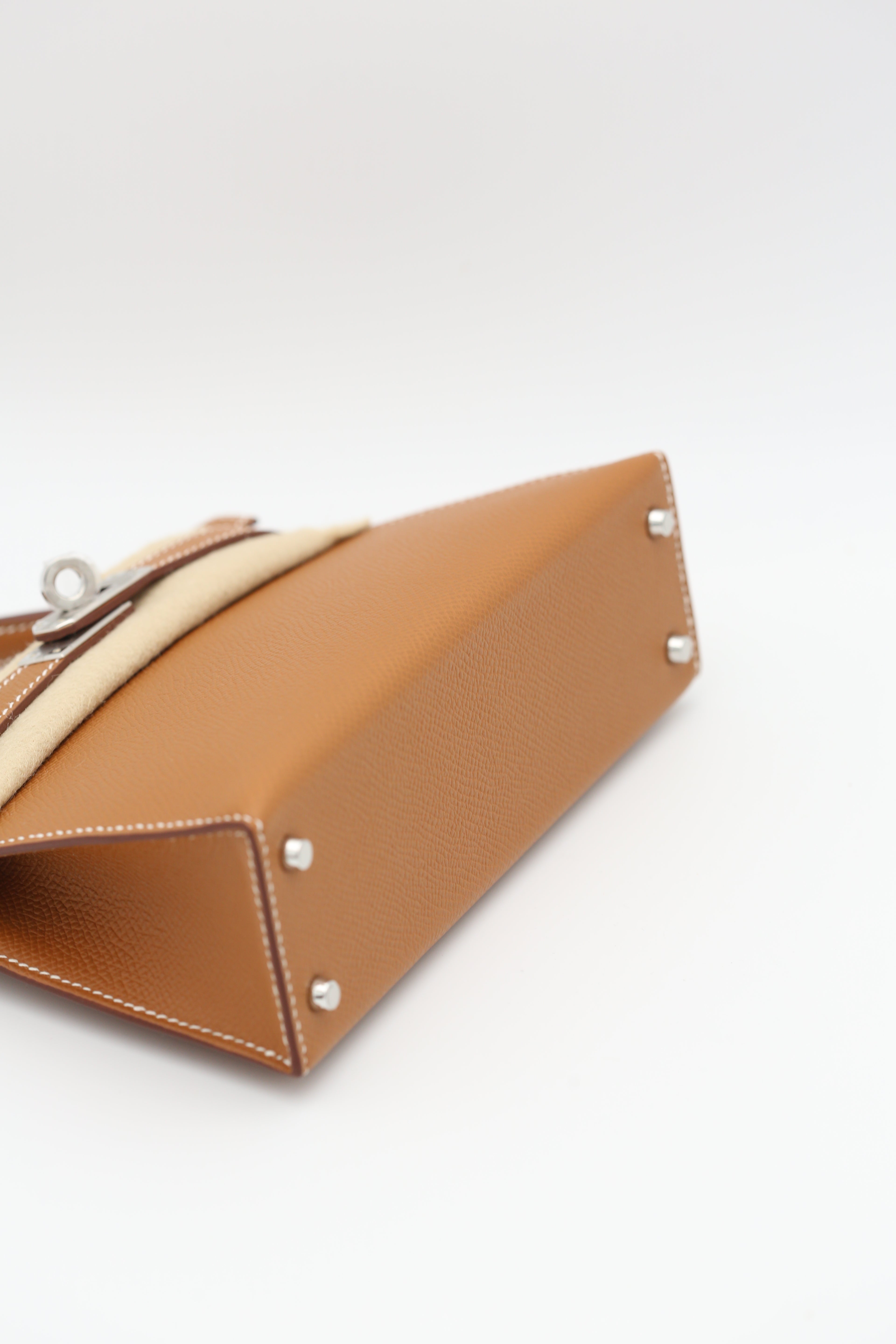 HERMÈS MINI KELLY II GOLD SILVER
