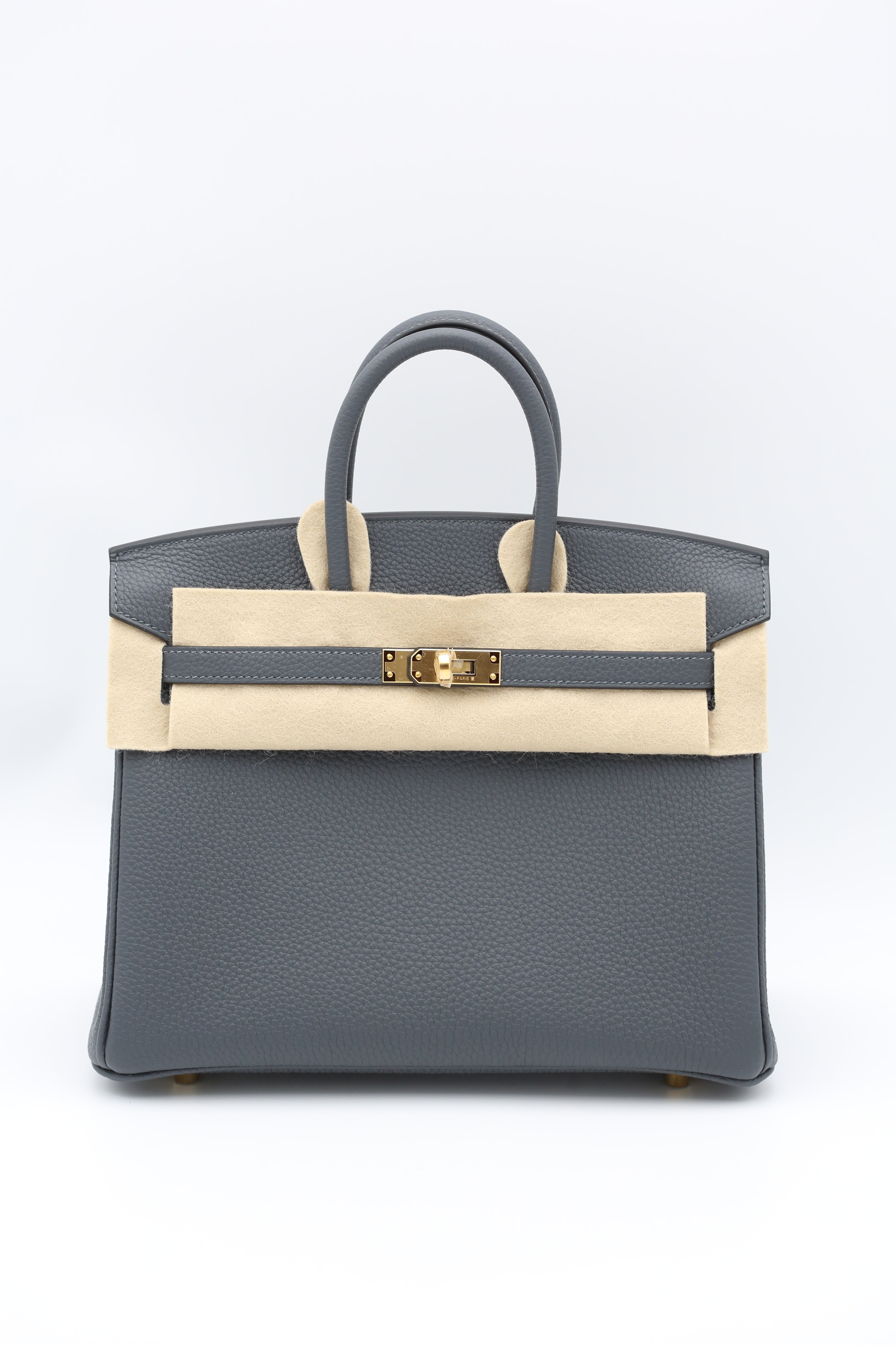 HERMÈS BIRKIN25 GRIS MISTY TOGO G STAMP