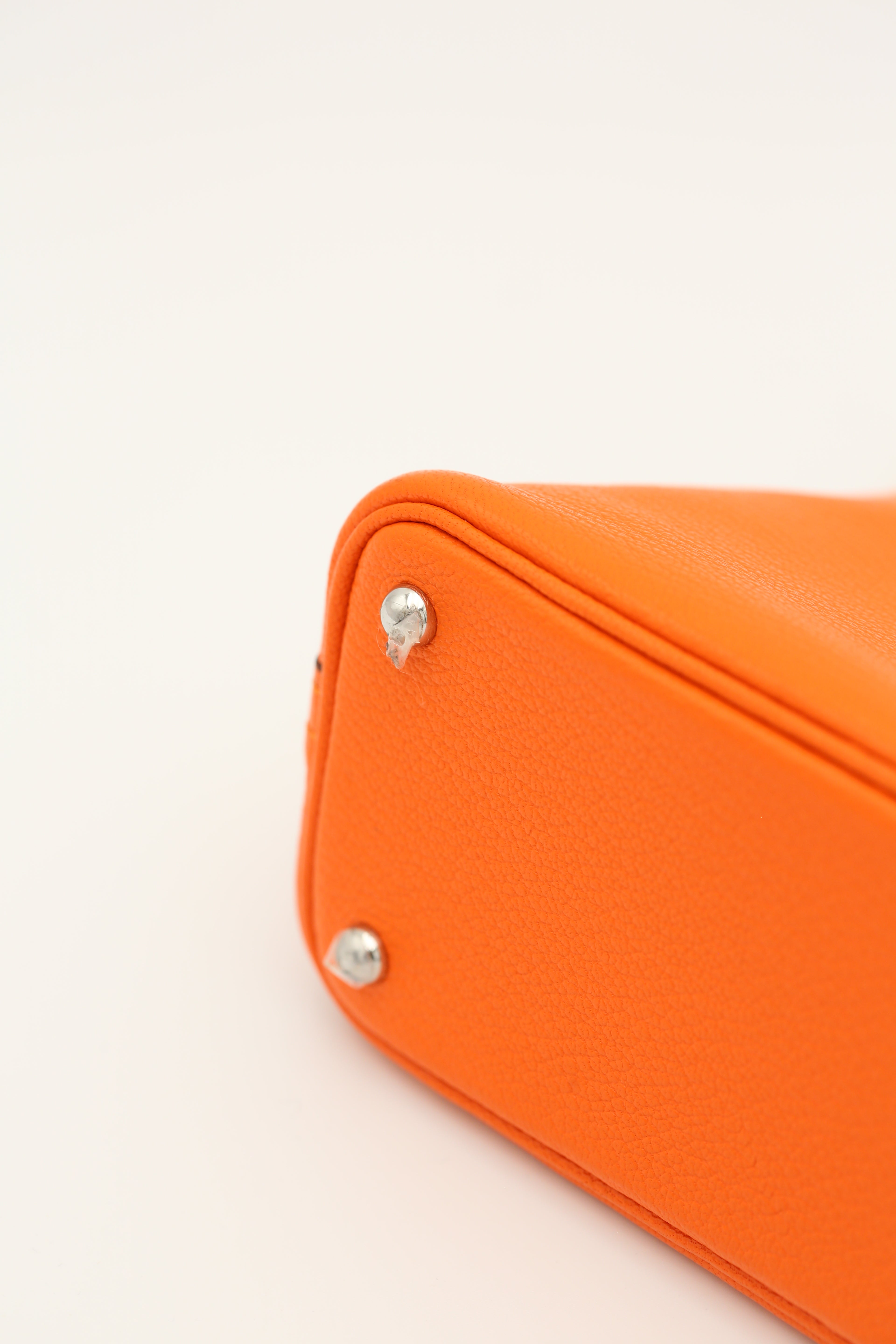 HERMÈS MINI BOLIDE ORANGE SILVER B STAMP