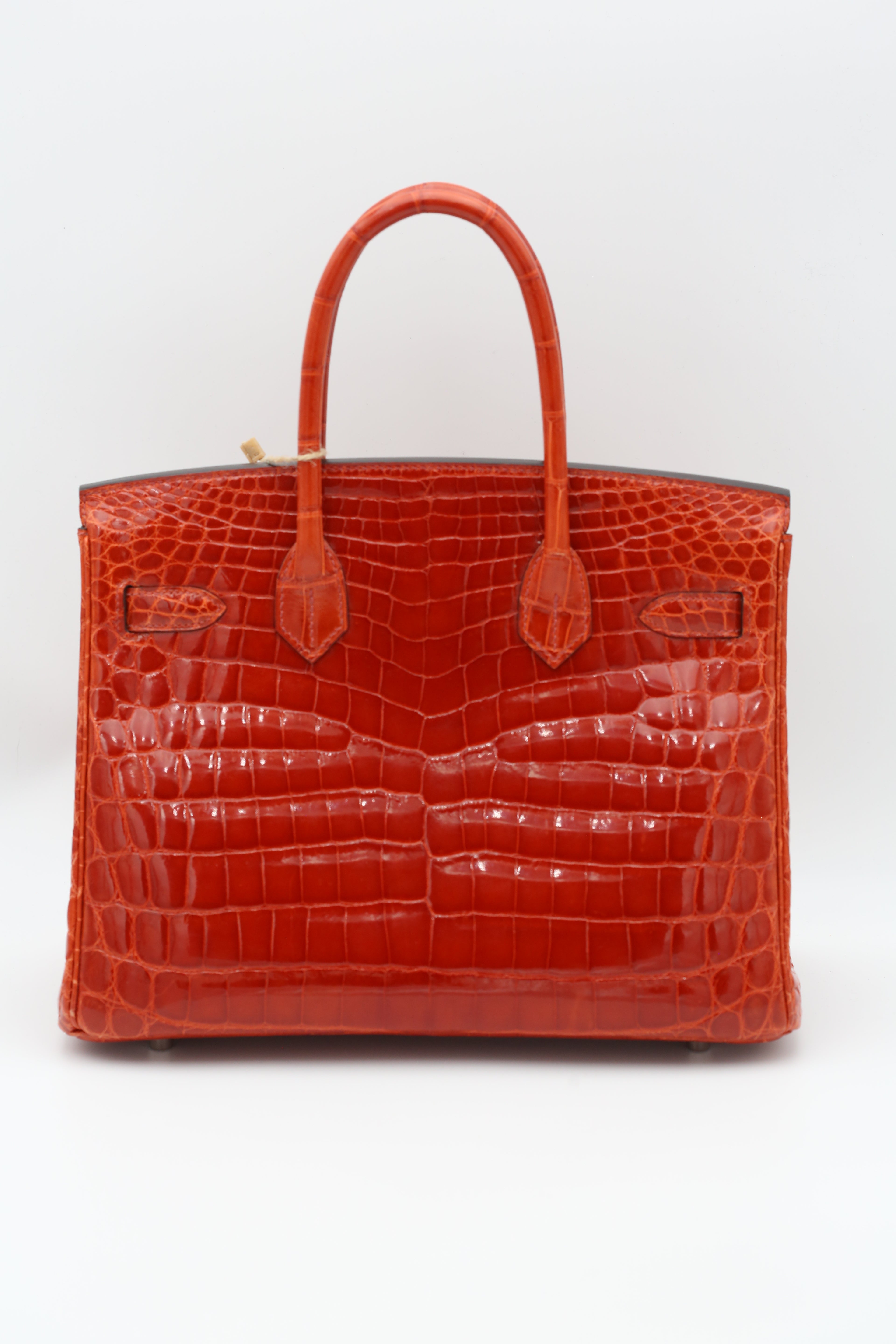 HERMÈS BIRKIN30 RED NILOTICUS CROCODILE SILVER