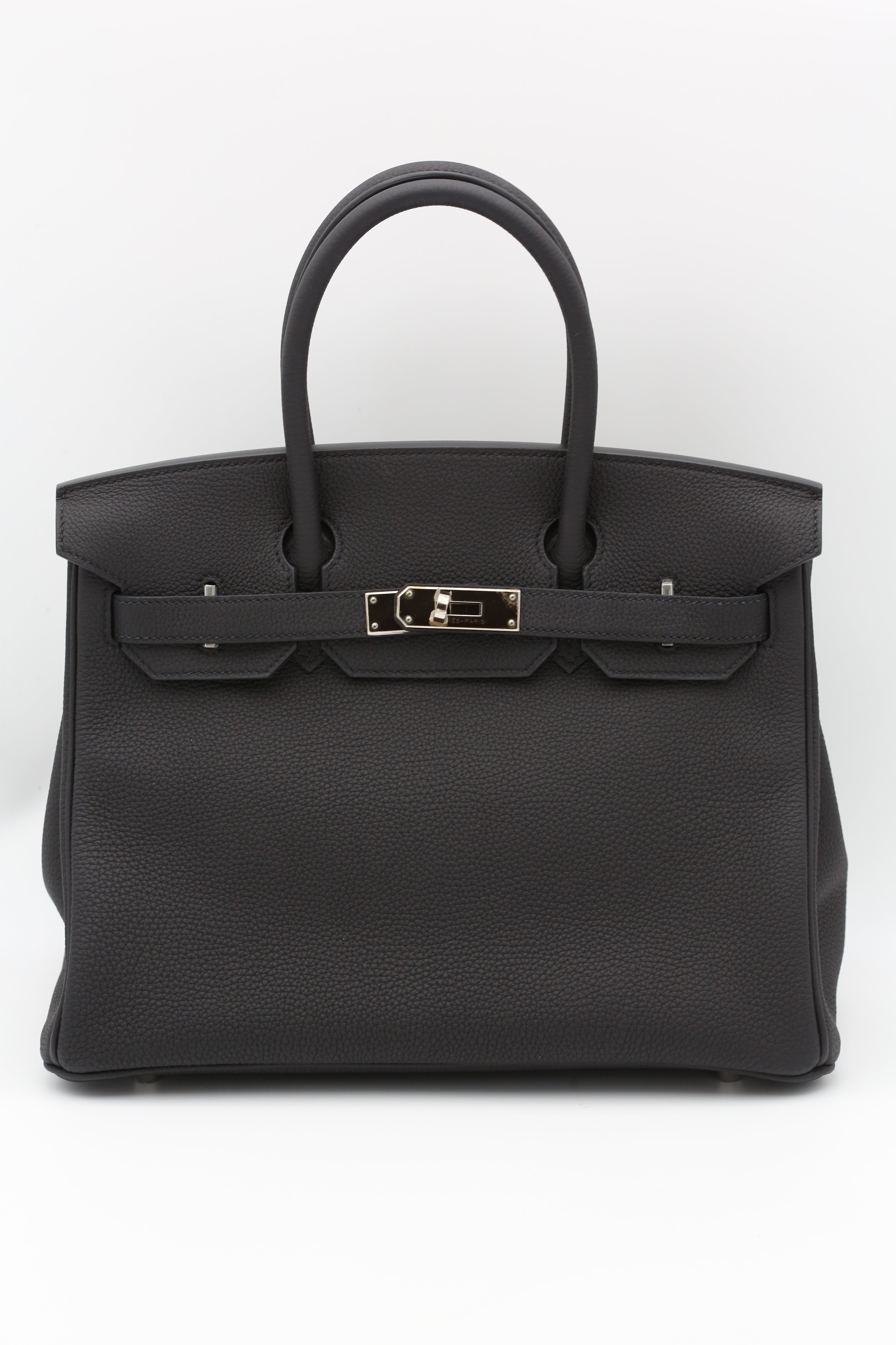 HERMÈS BIRKIN30 TOGO BLACK SILVER Z STAMP