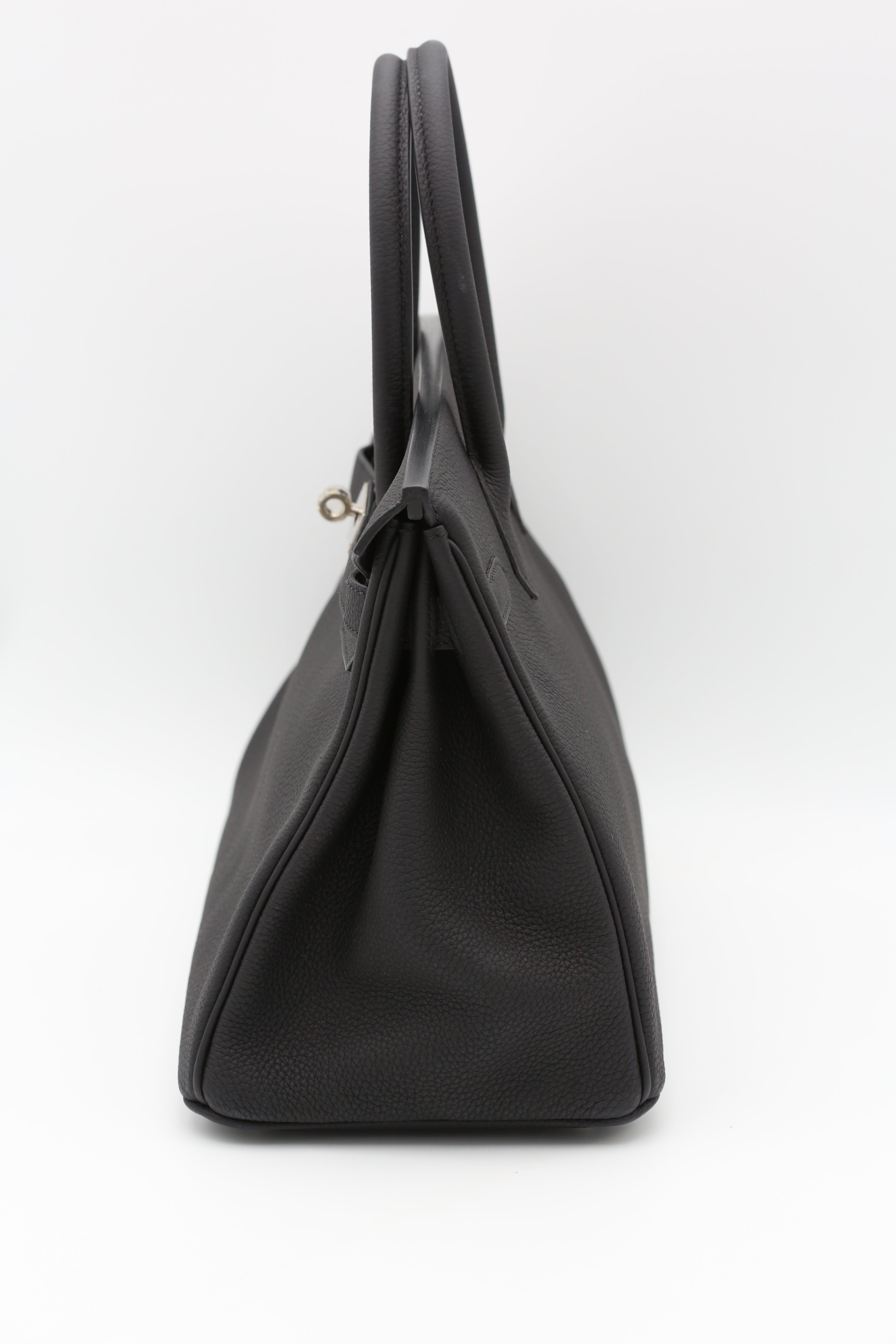 HERMÈS BIRKIN30 TOGO BLACK SILVER Z STAMP
