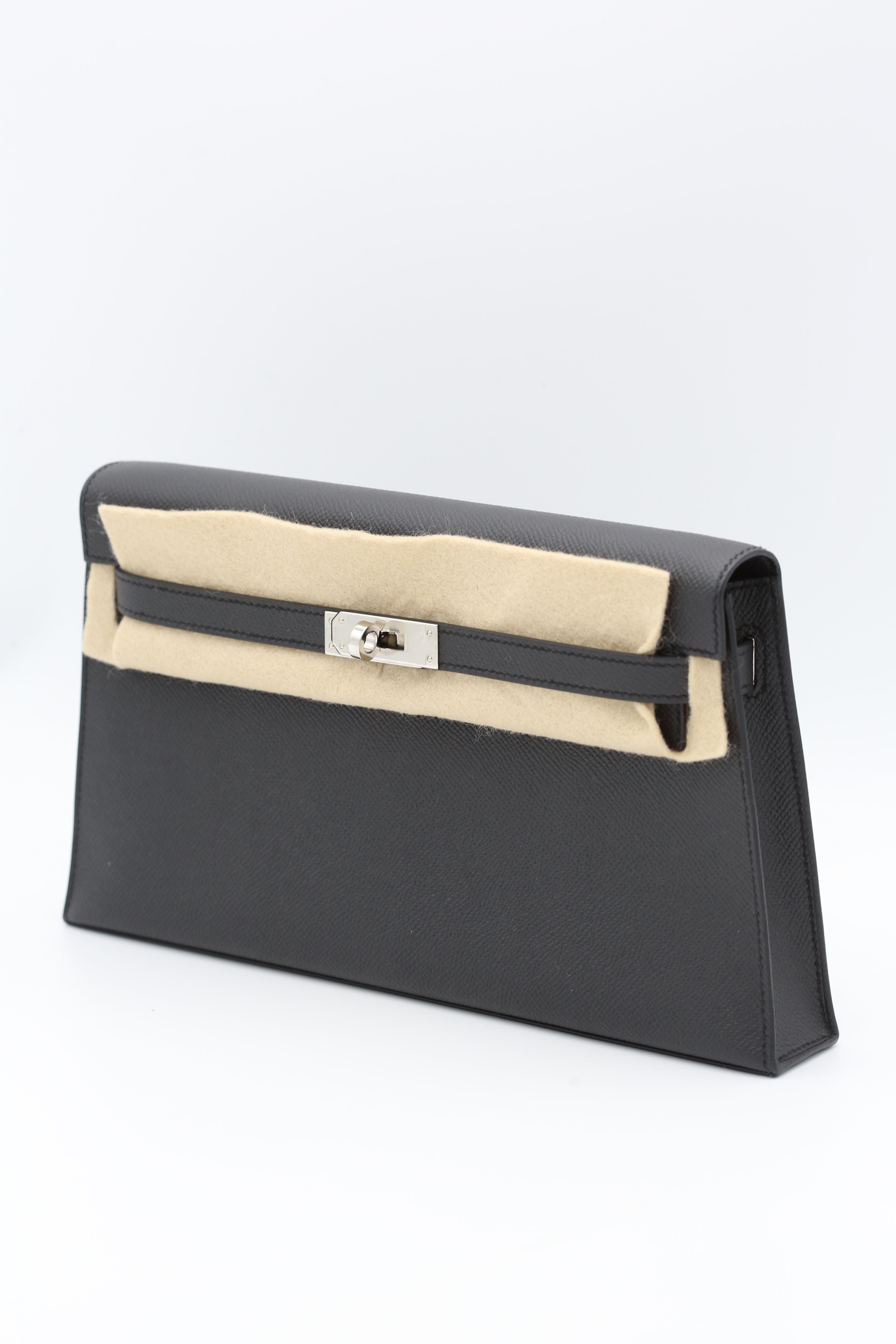 HERMÈS KELLY ELAN BLACK SILVER K STAMP