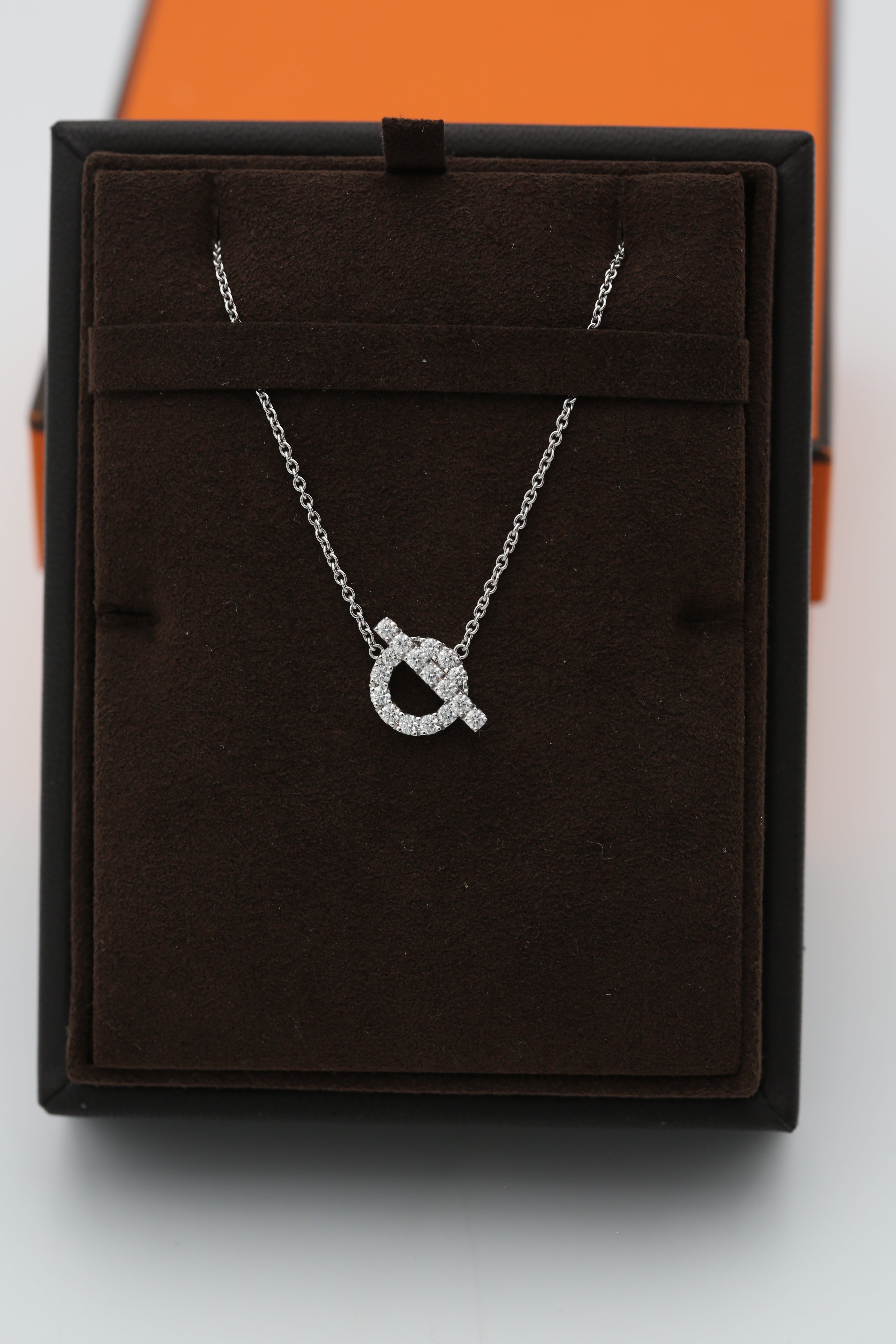 HERMÈS FINESSE PENDANT WHITE GOLD WITH DIAMONDS