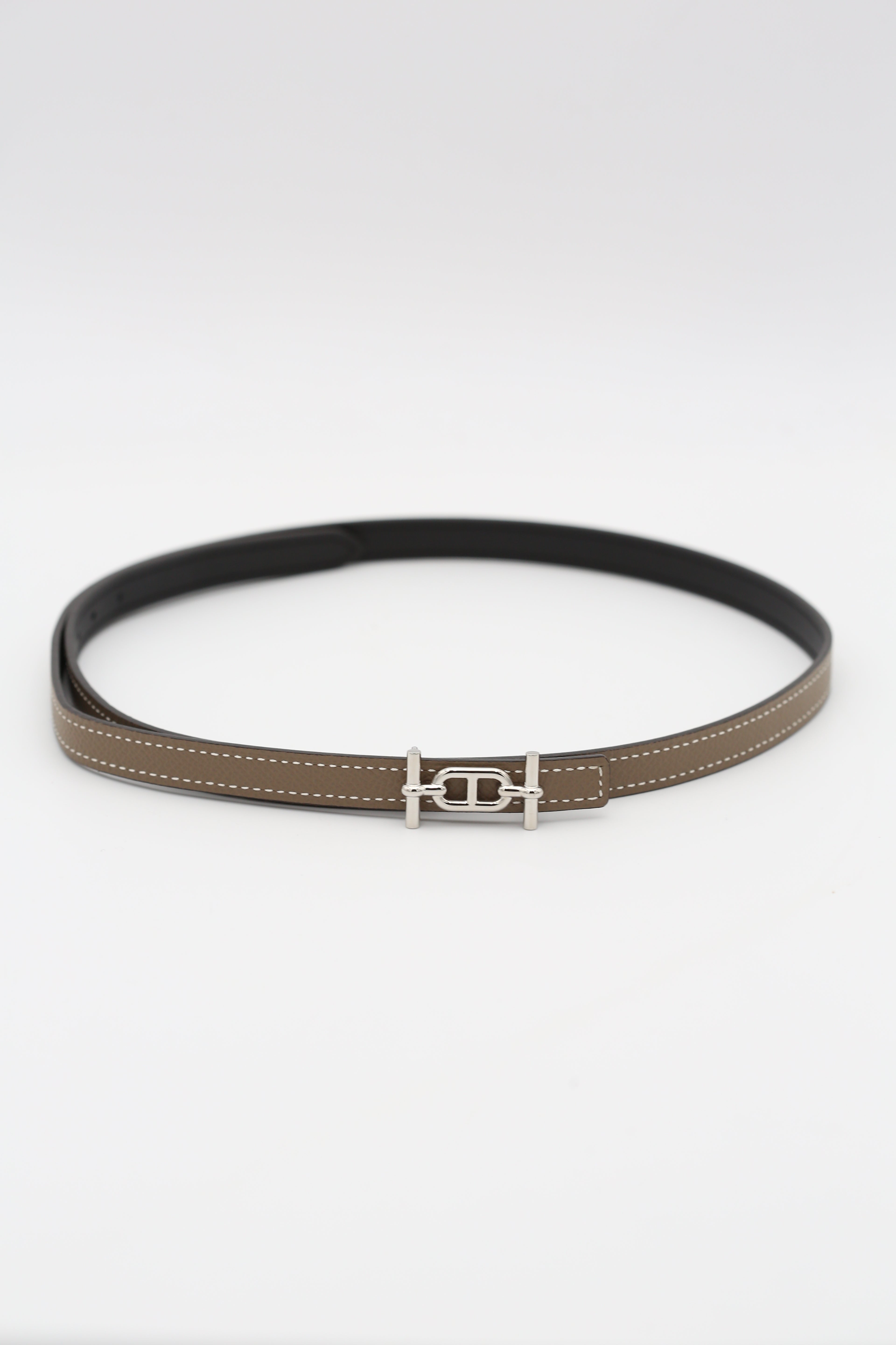 HERMÈS BELT ETOUPE SILVER