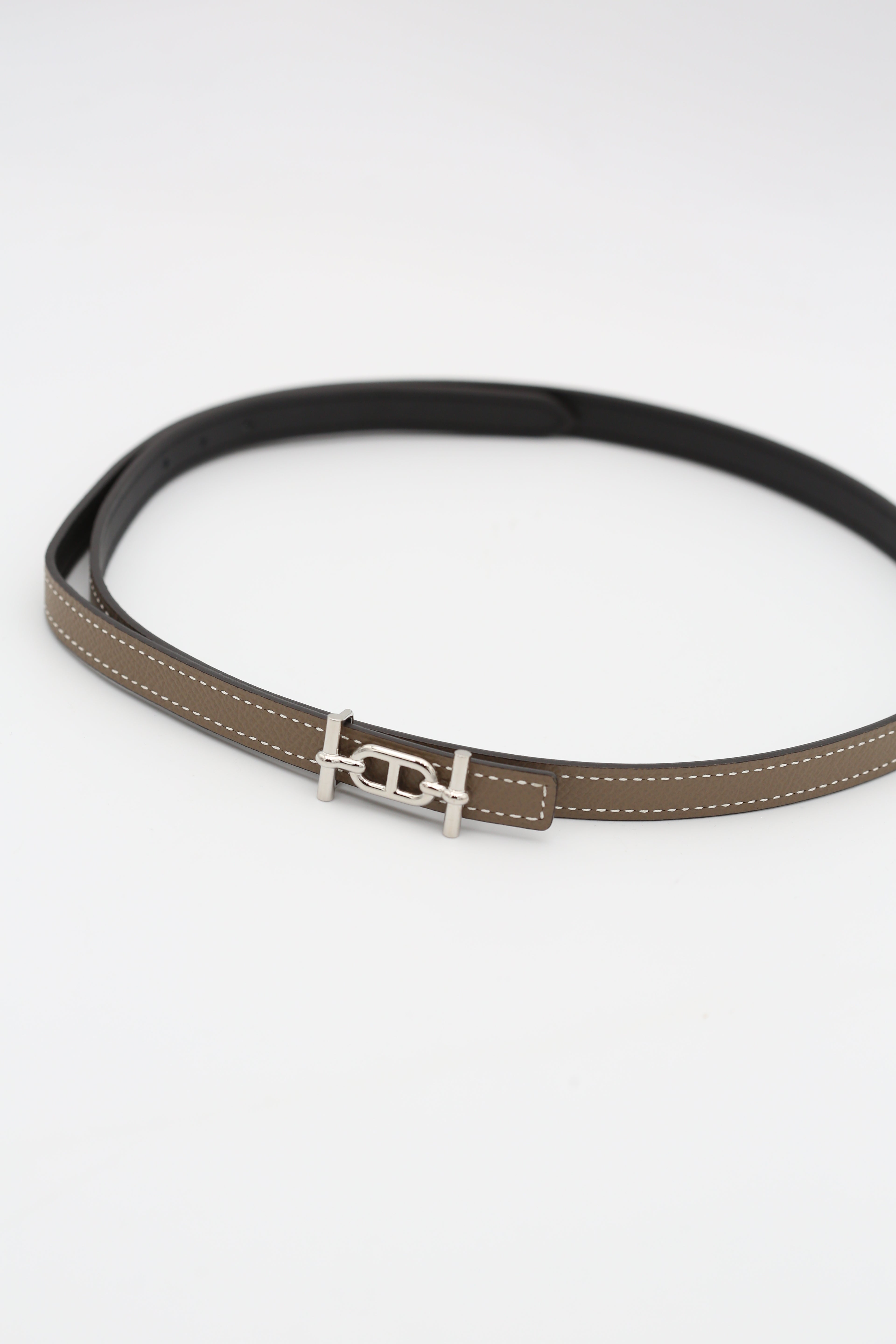 HERMÈS BELT ETOUPE SILVER