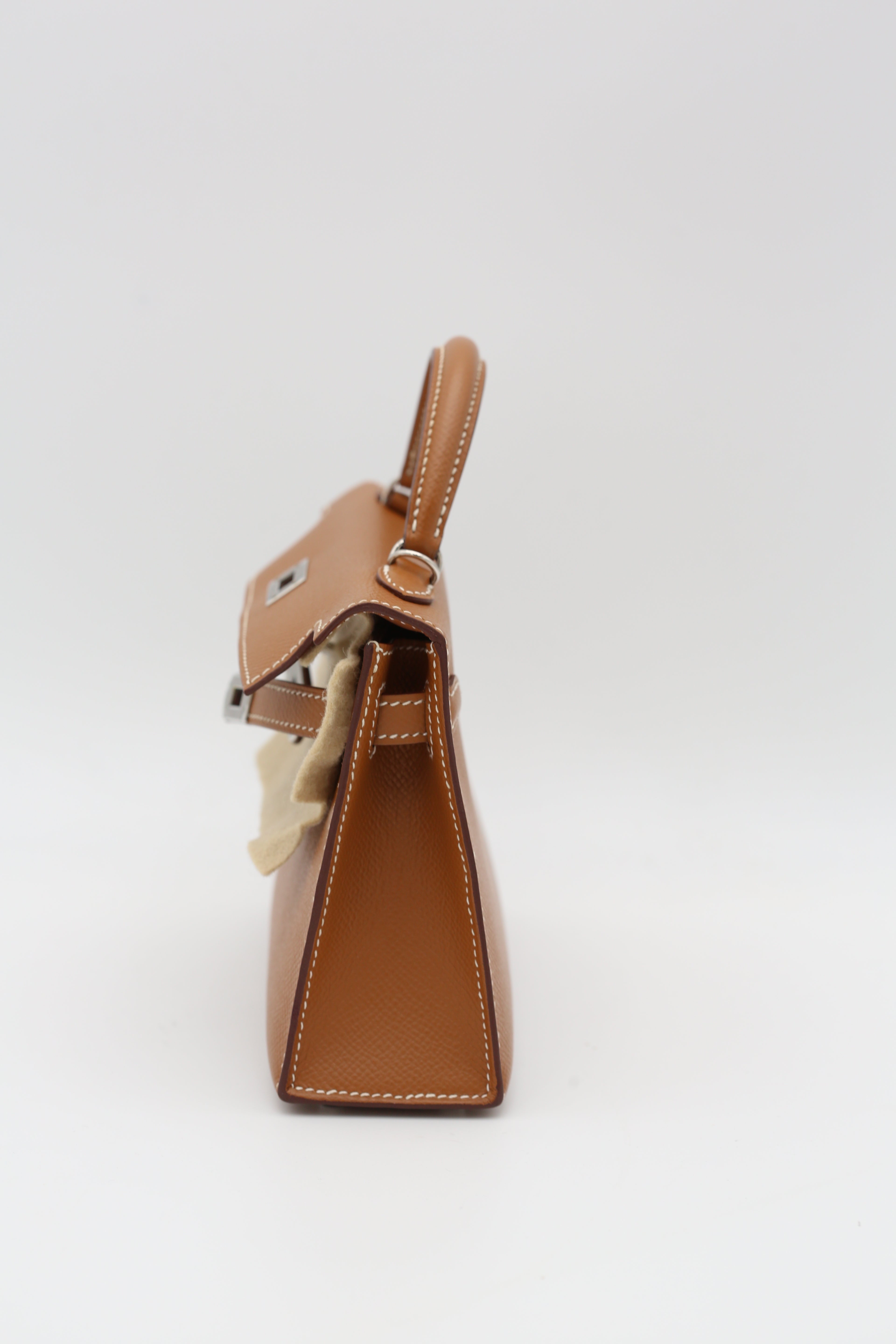 HERMÈS MINI KELLY II GOLD EPSOM Y STAMP