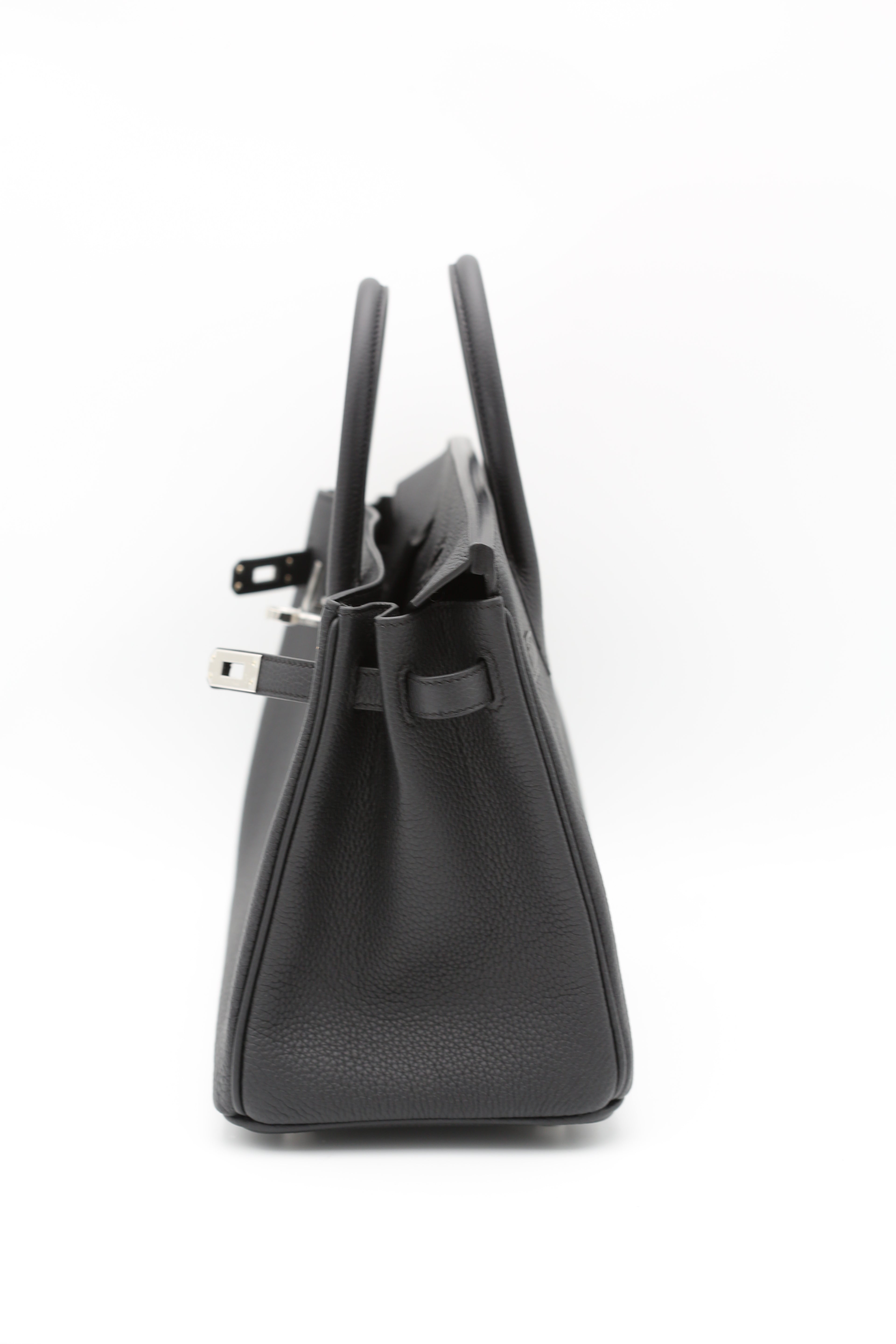 HERMÈS BIRKIN25 BLACK SILVER TOGO G STAMP