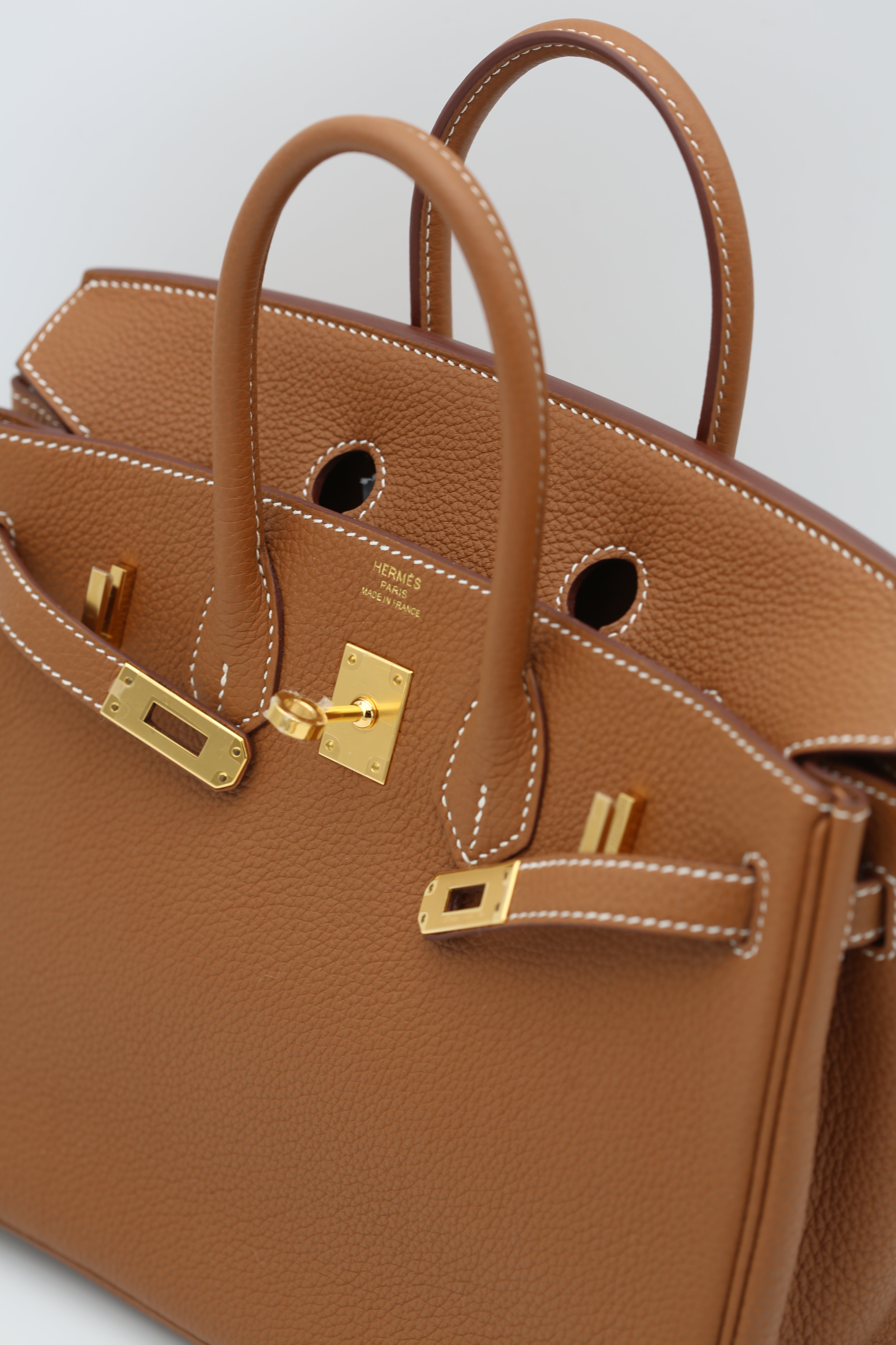 HERMÈS BIRKIN25 GOLD TOGO Z STAMP