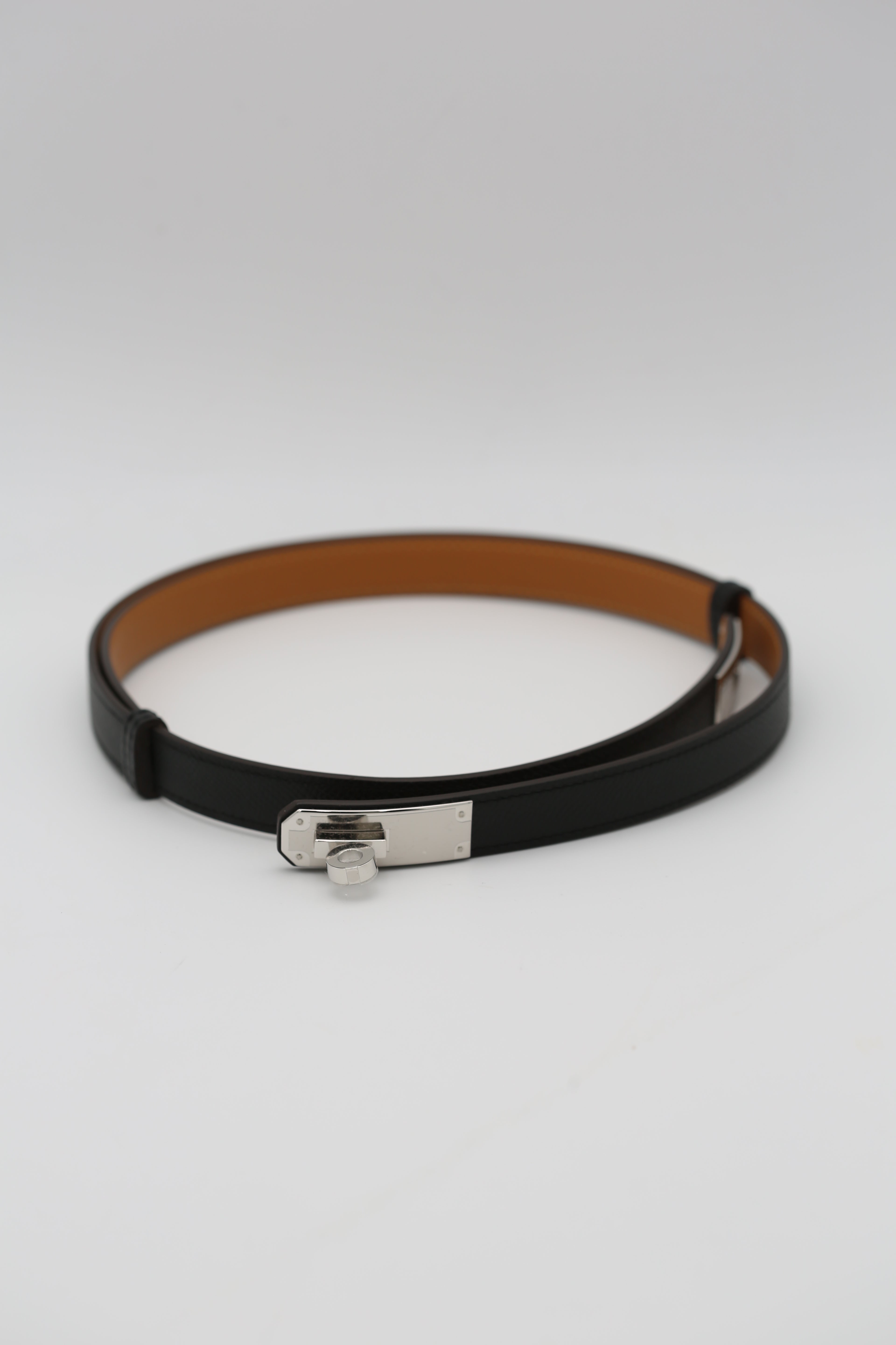 HERMÈS KELLY BELT BLACK GOLD SILVER