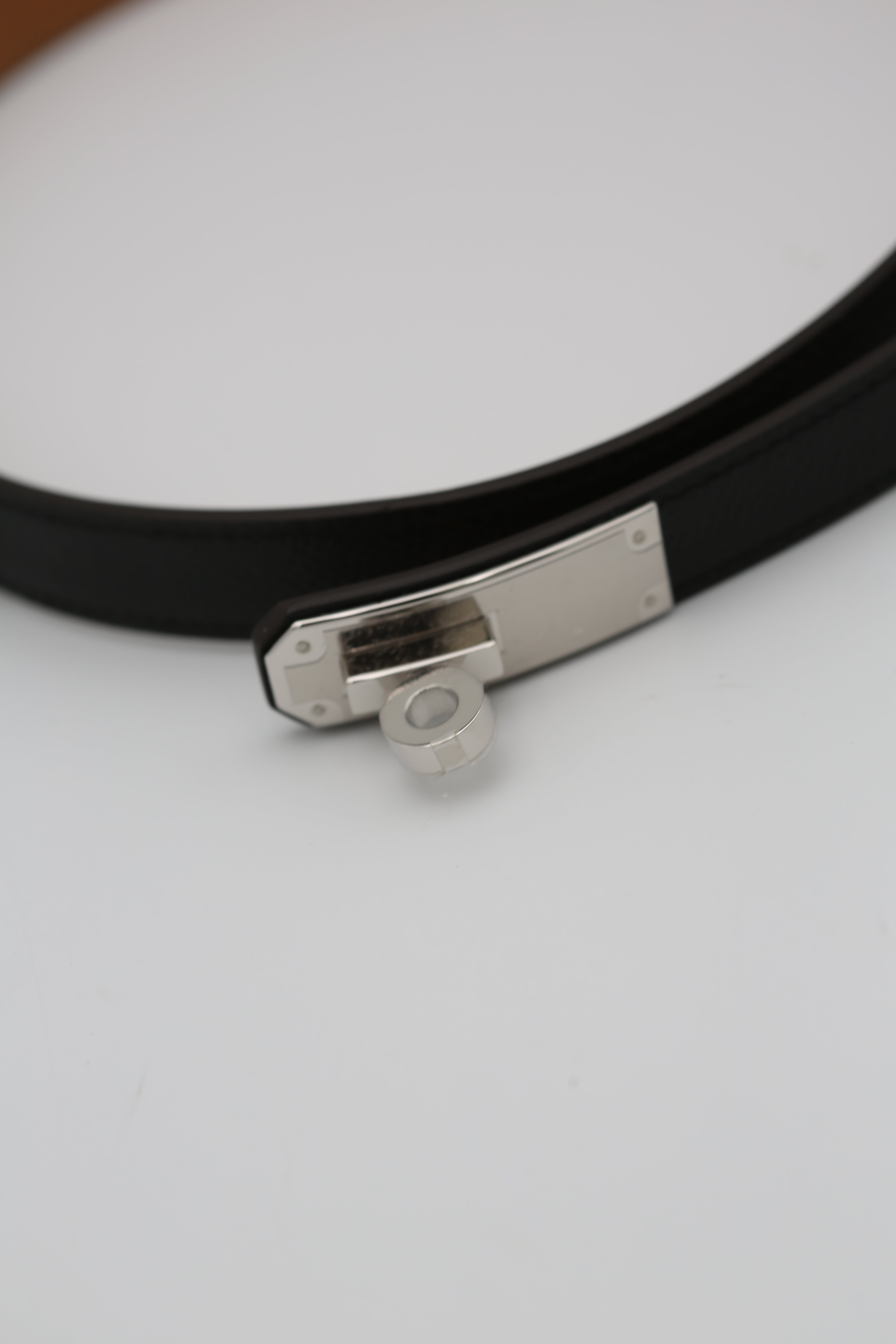 HERMÈS KELLY BELT BLACK GOLD SILVER