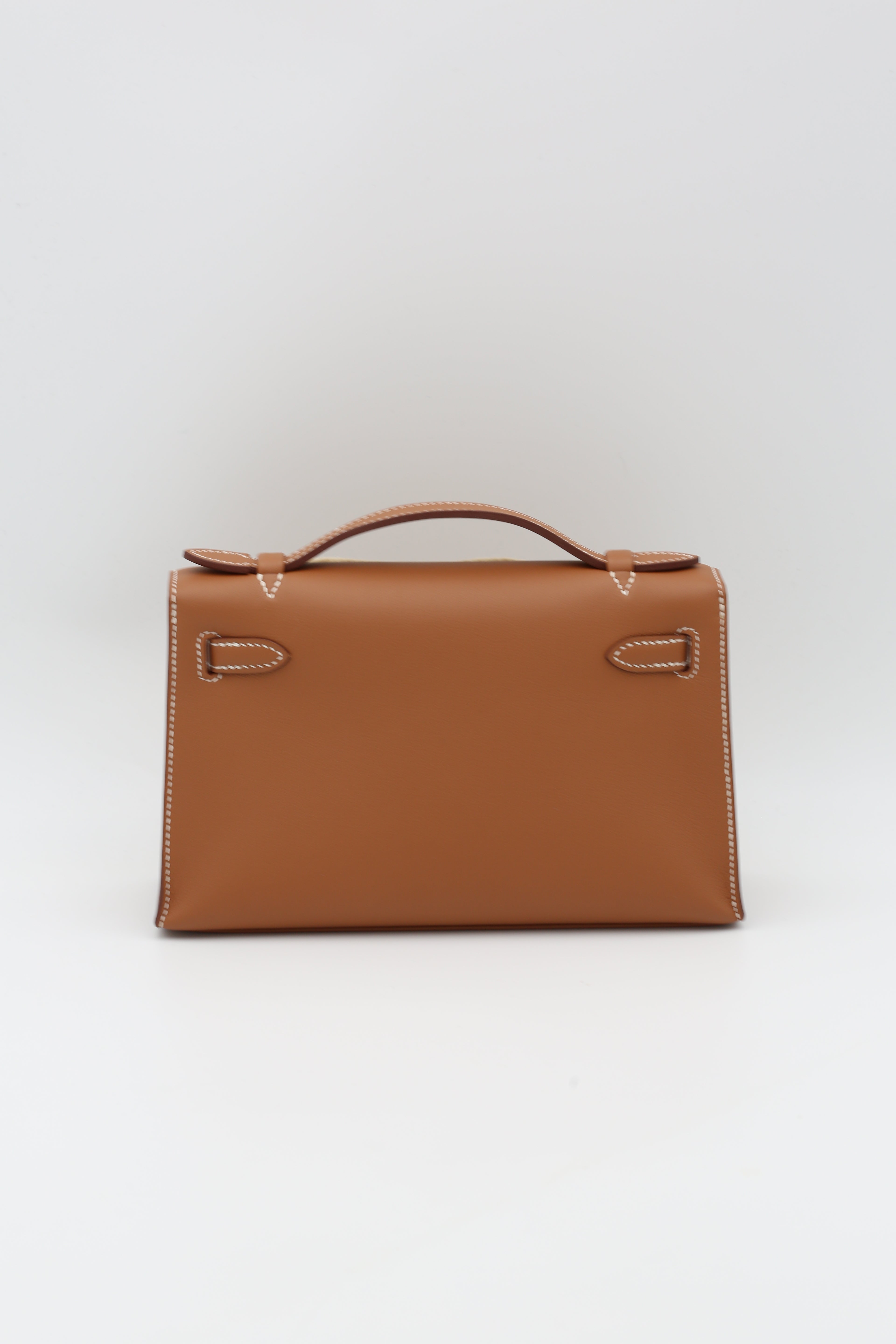 HERMÈS KELLY POCHETTE GOLD SWIFT GOLD HARDWARE W STAMP