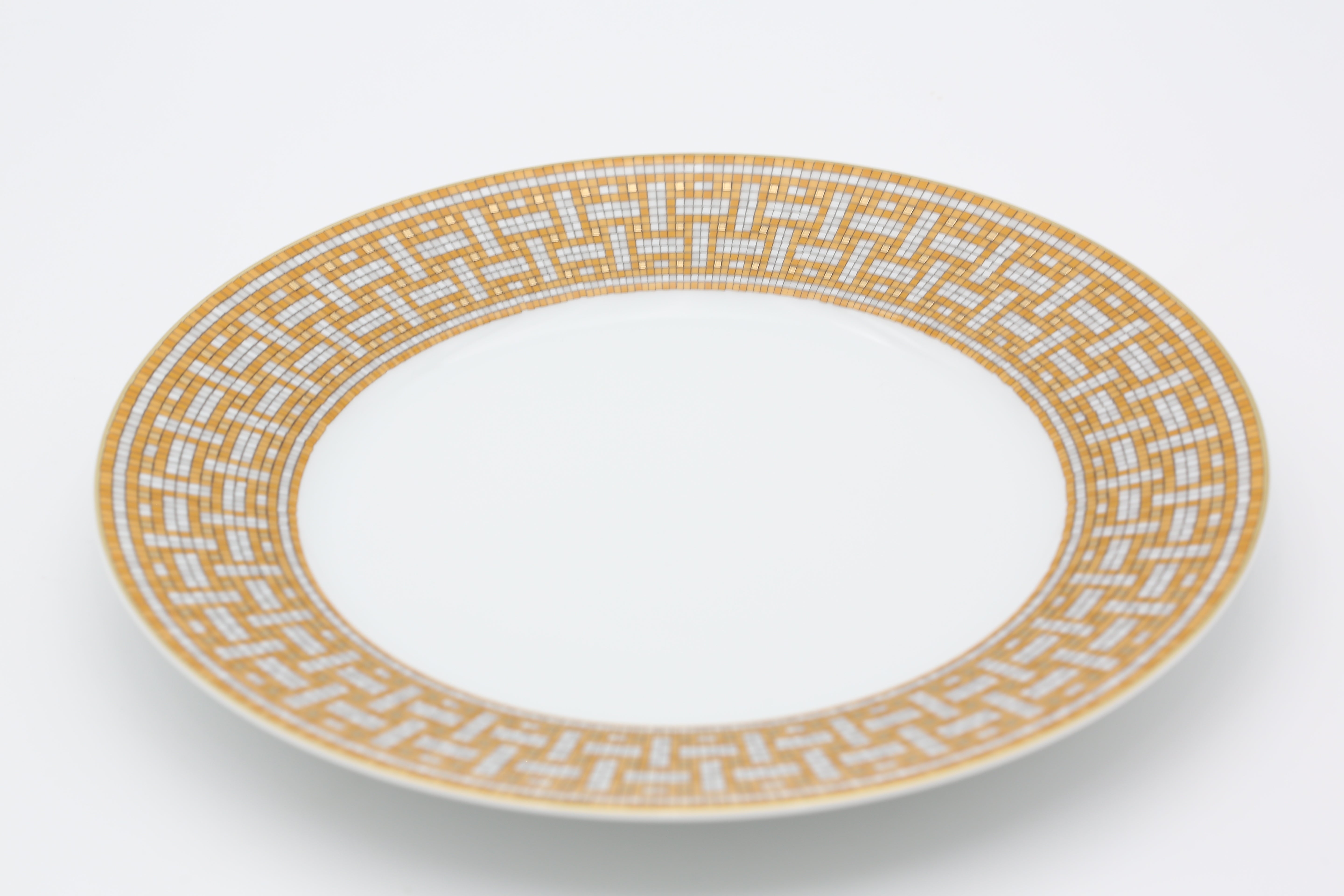 HERMÈS MOSAIQUE AU 24 GOLD ROUND DINNER PLATE