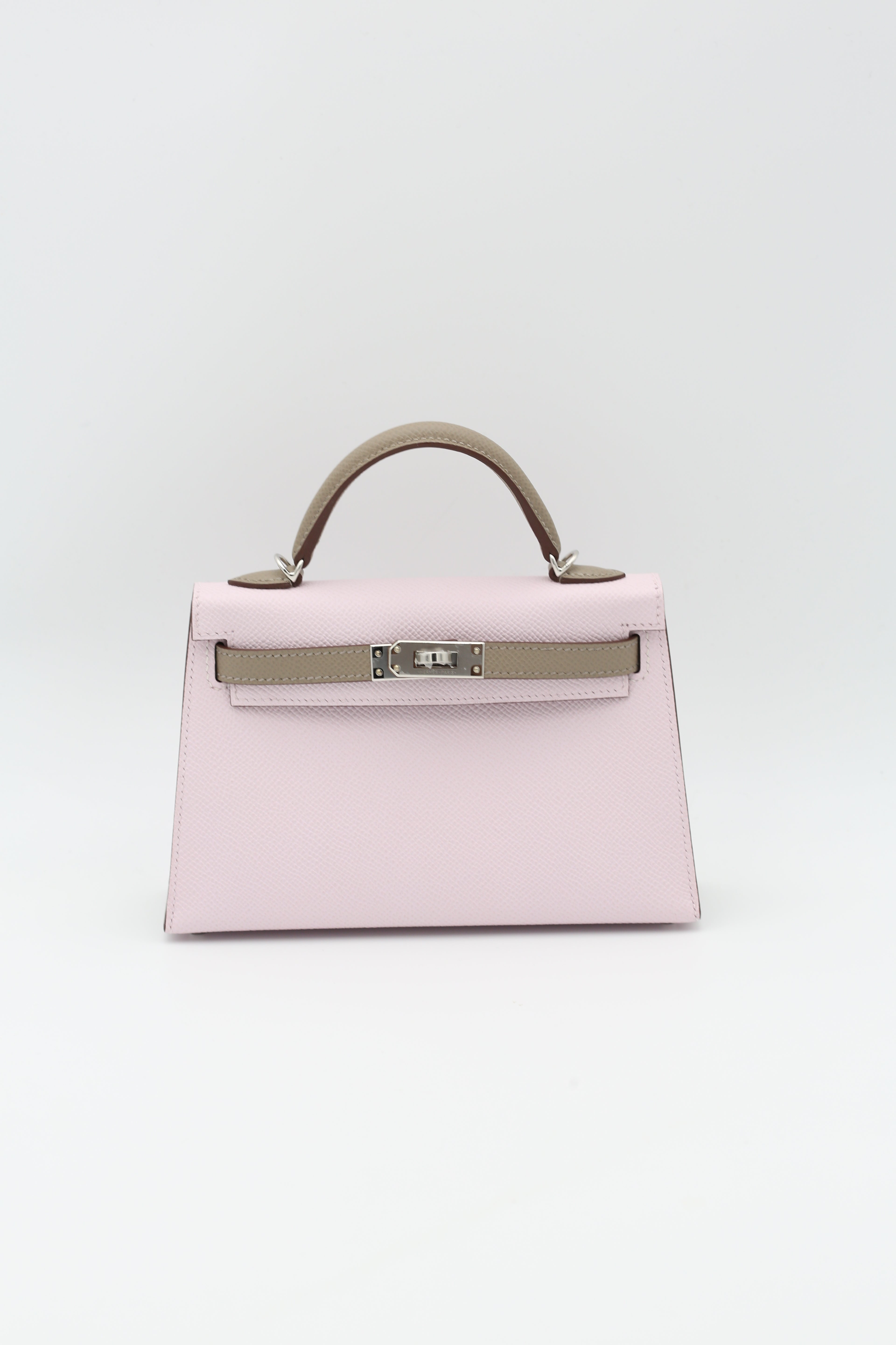 HERMÈS MINI KELLY II MAUVE SYLVESTRE EPSOM W STAMP
