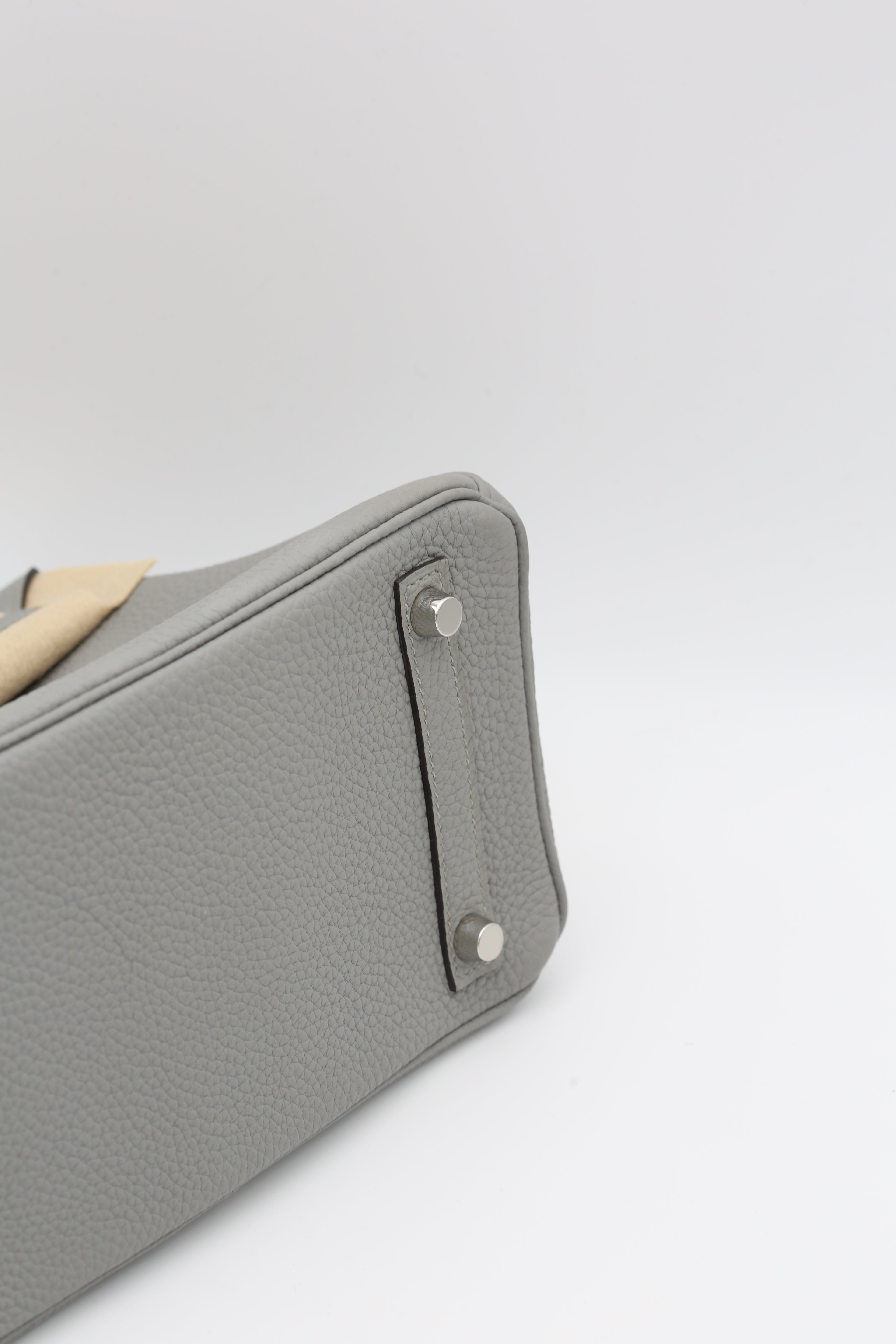 HERMÈS BIRKIN25 GRIS MOUETTE TOGO SILVER HARDWARE X STAMP
