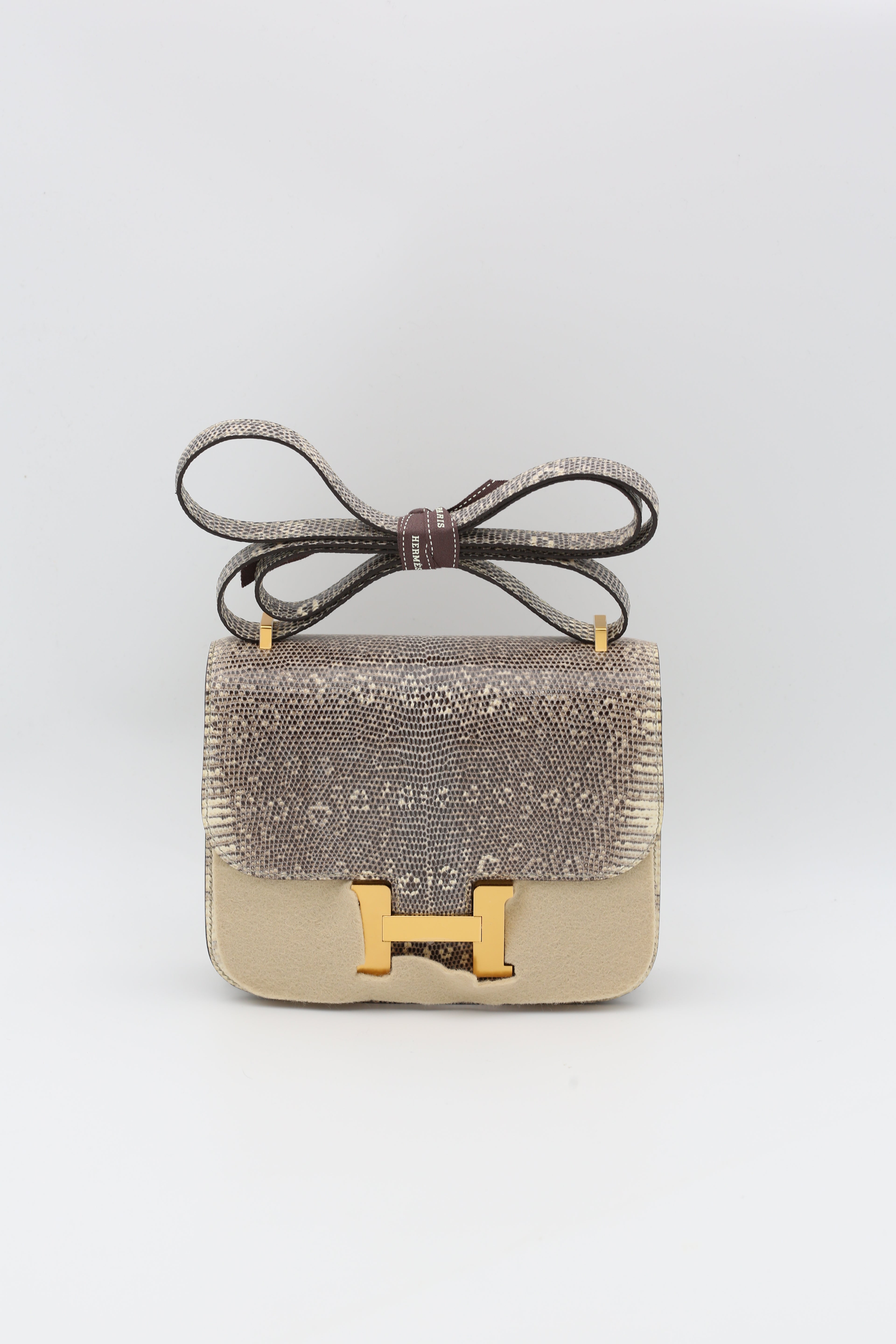 HERMÈS CONSTANCE18 LIZARD GOLD HARDWARE U STAMP
