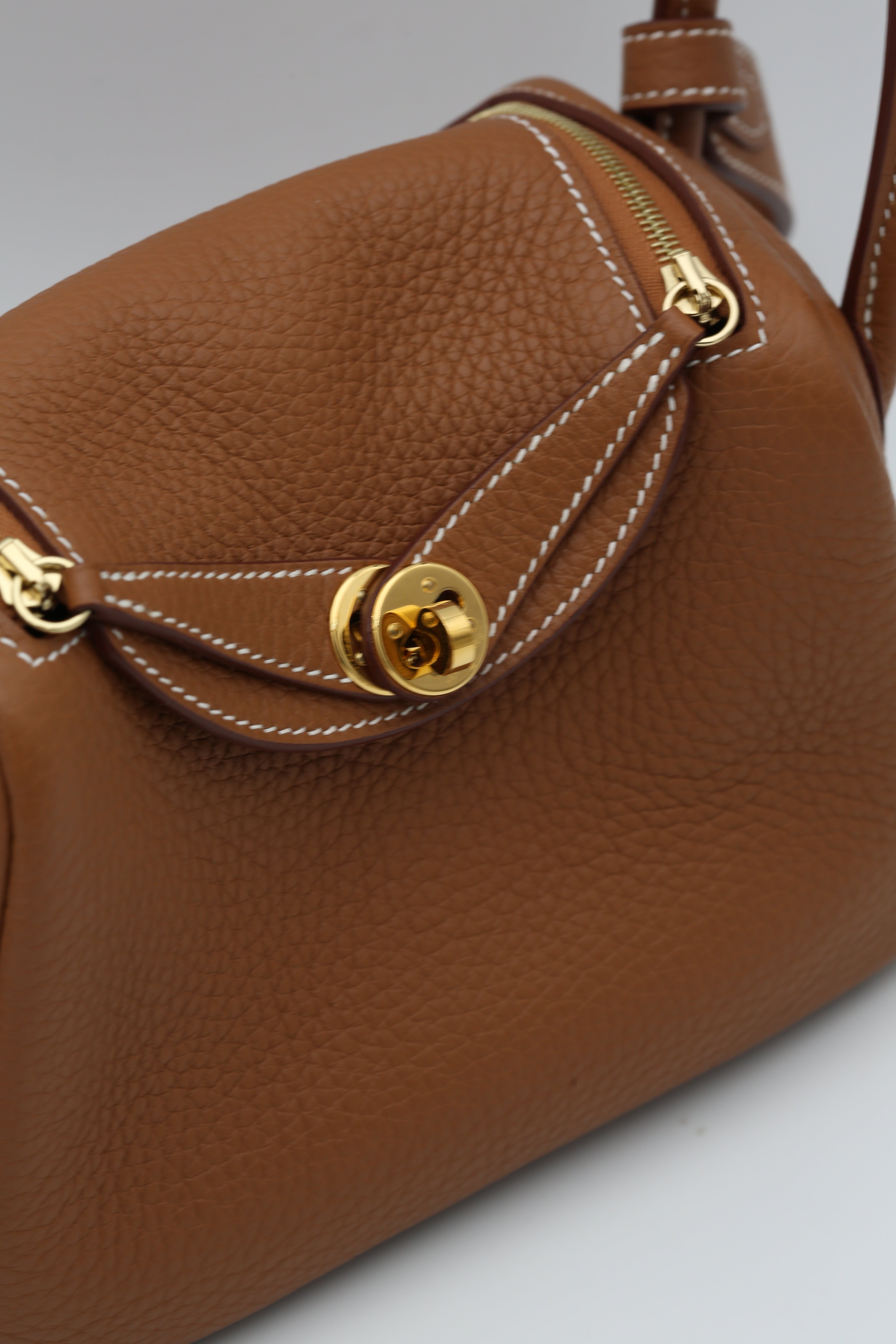 HERMÈS MINI LINDY GOLD CLEMENCE GOLD HARDWARE K STAMP