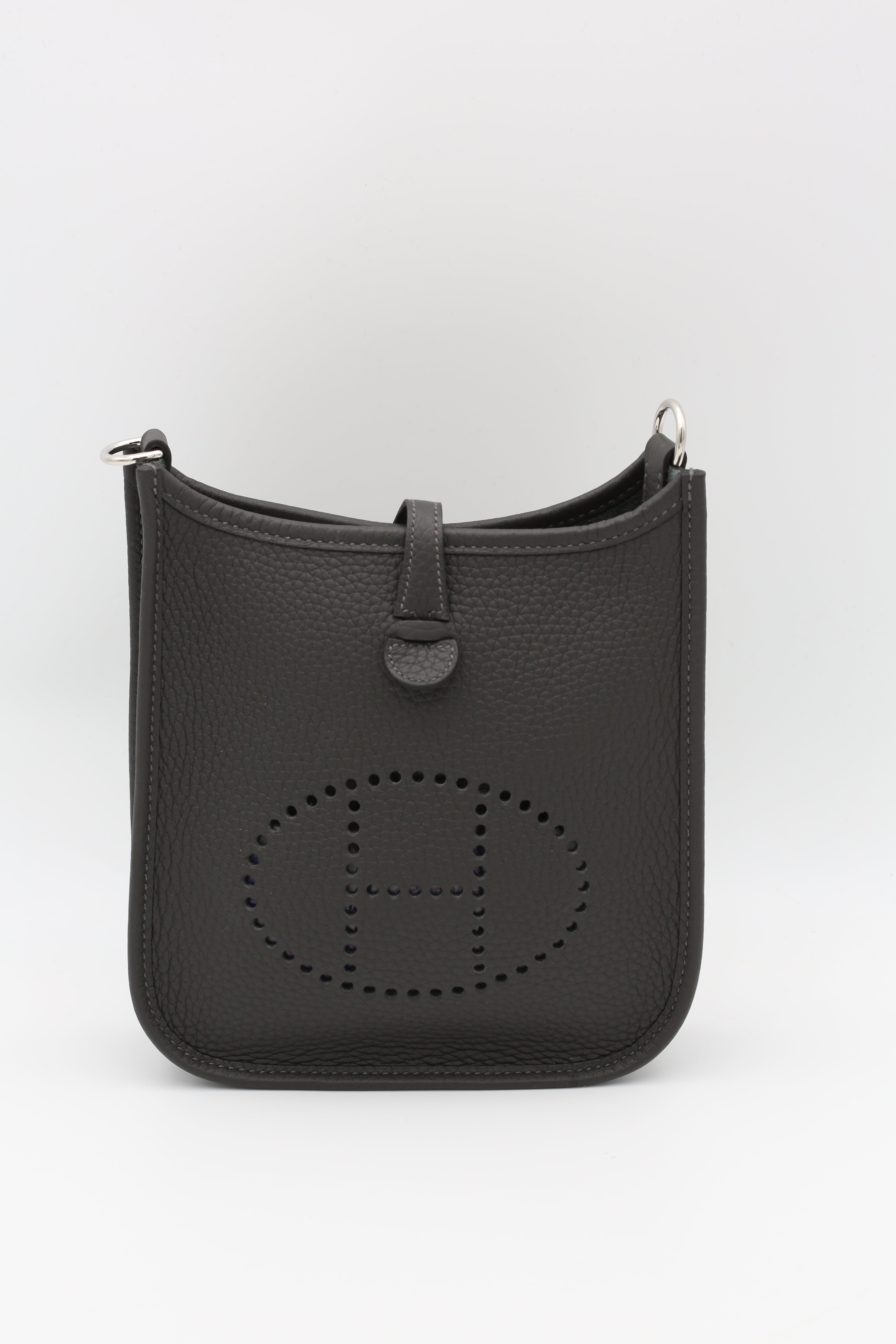 HERMÈS MINI EVELYNE DARK BRONZE TC K STAMP