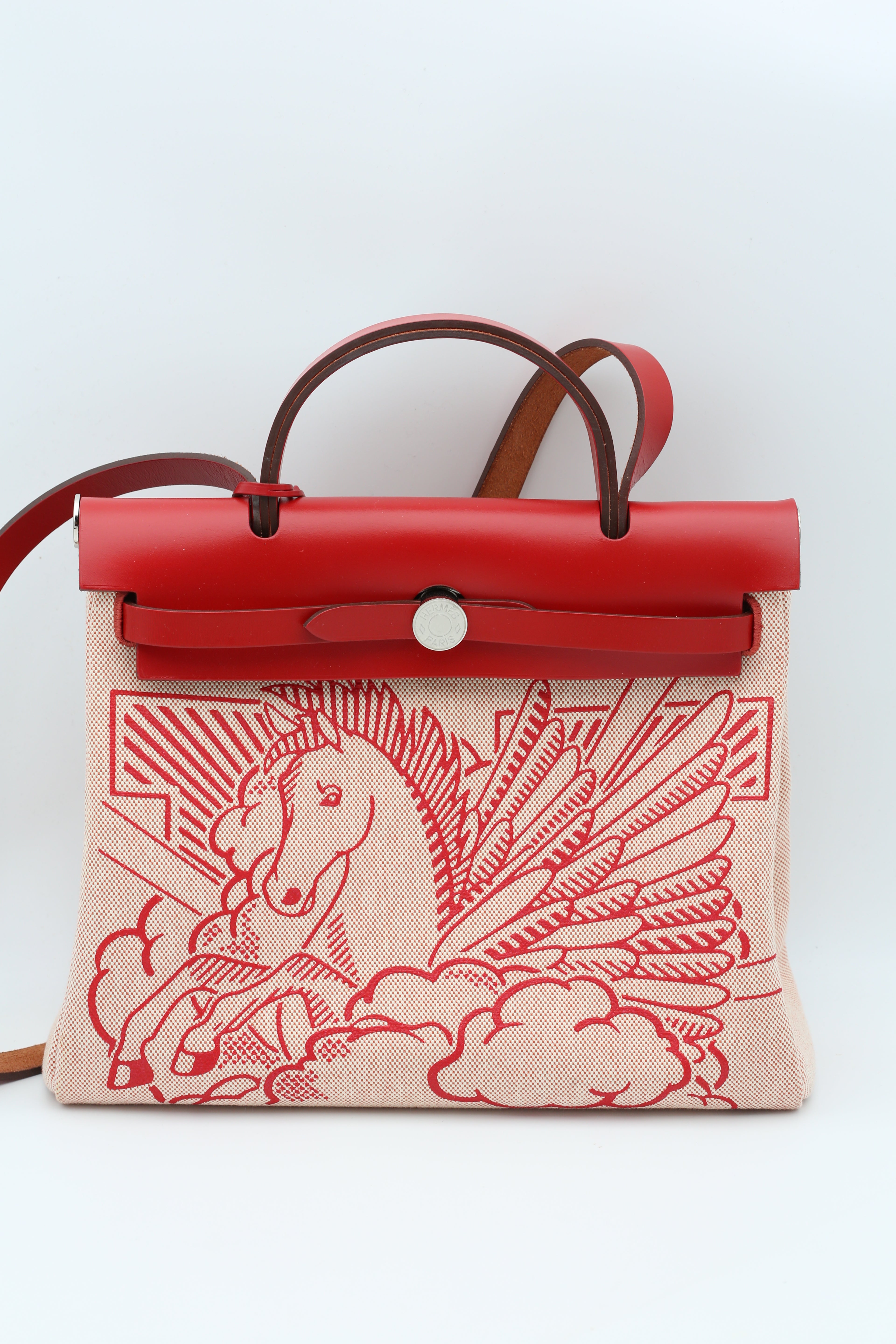 HERMÈS HERBAG31 ROUGE WITH HORSE Y STAMP