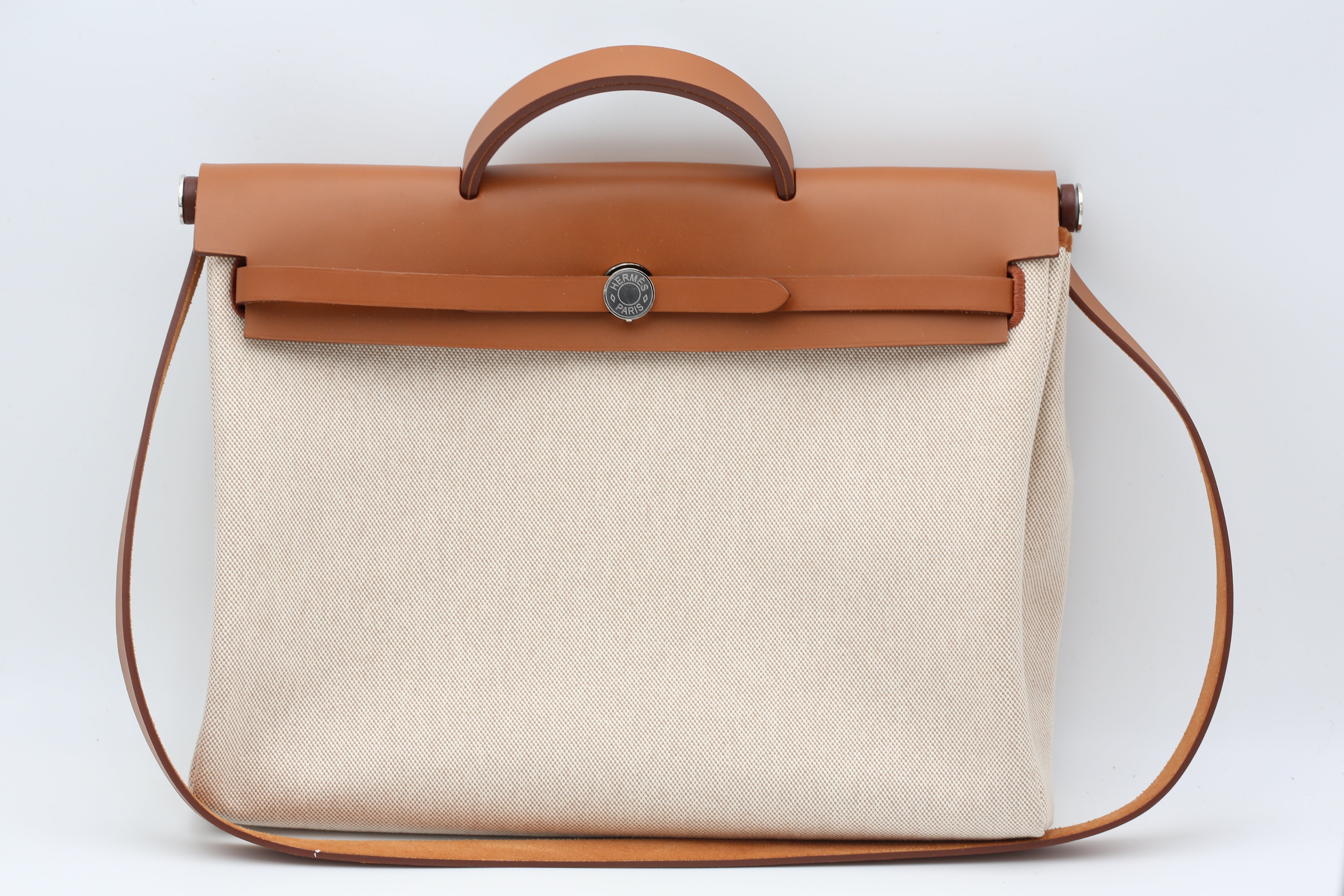 HERMÈS HERBAG39 BEIGE B STAMP