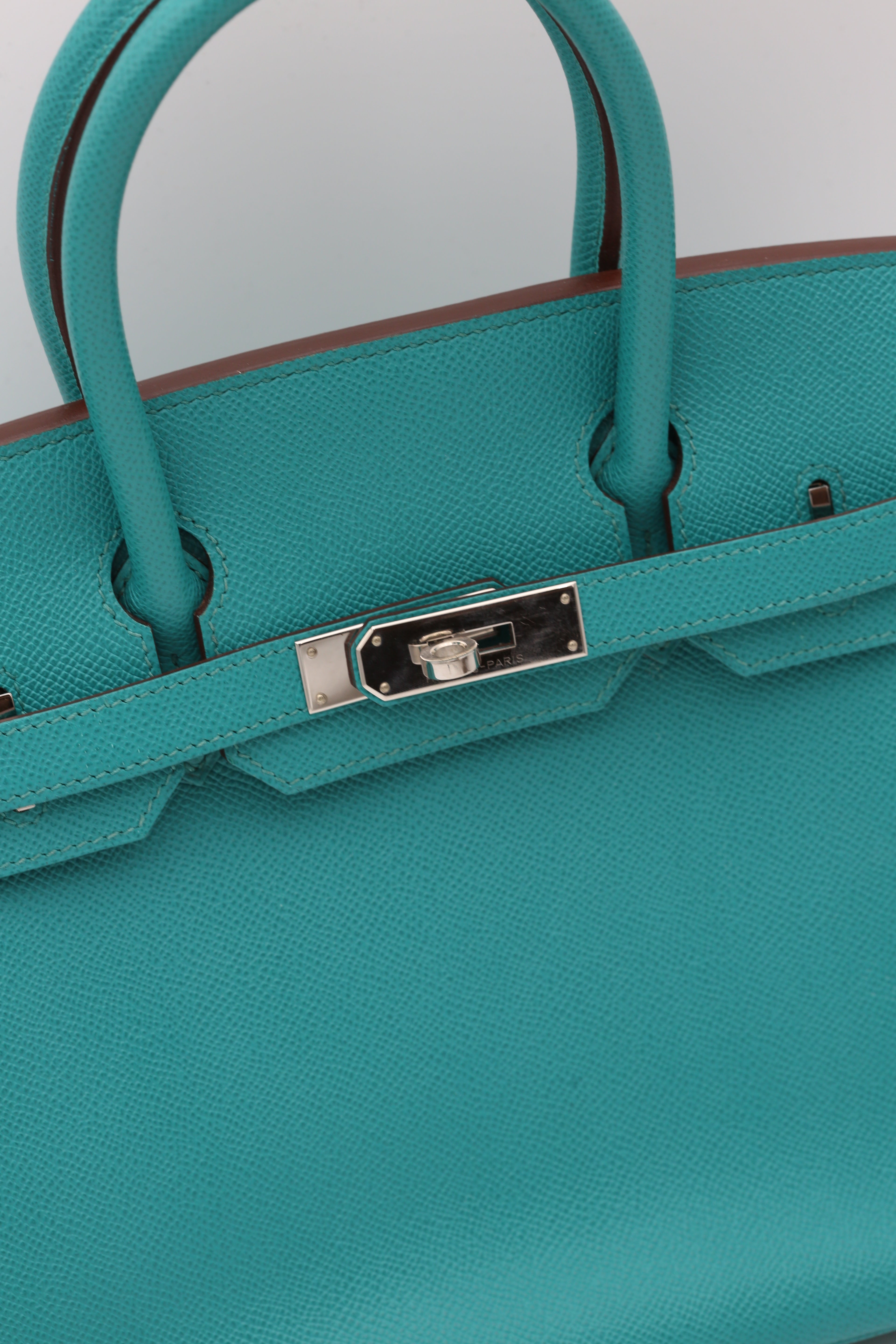 HERMÈS BIRKIN30 BLEU PAON EPSOM GOLD HARDWARE SQUARE C STAMP