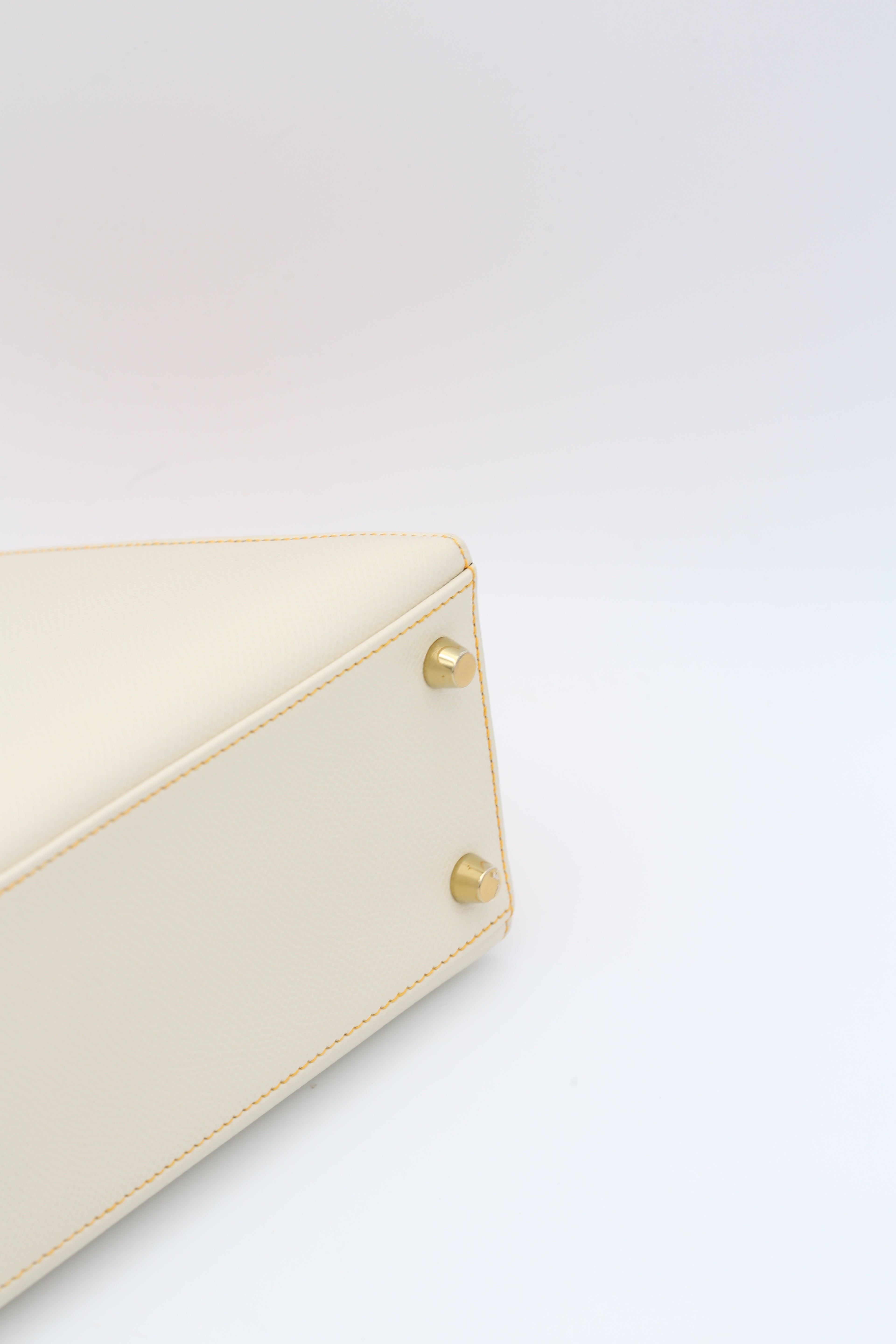 HERMÈS KELLY25 CRAIE JAUNE SELLIER D STAMP
