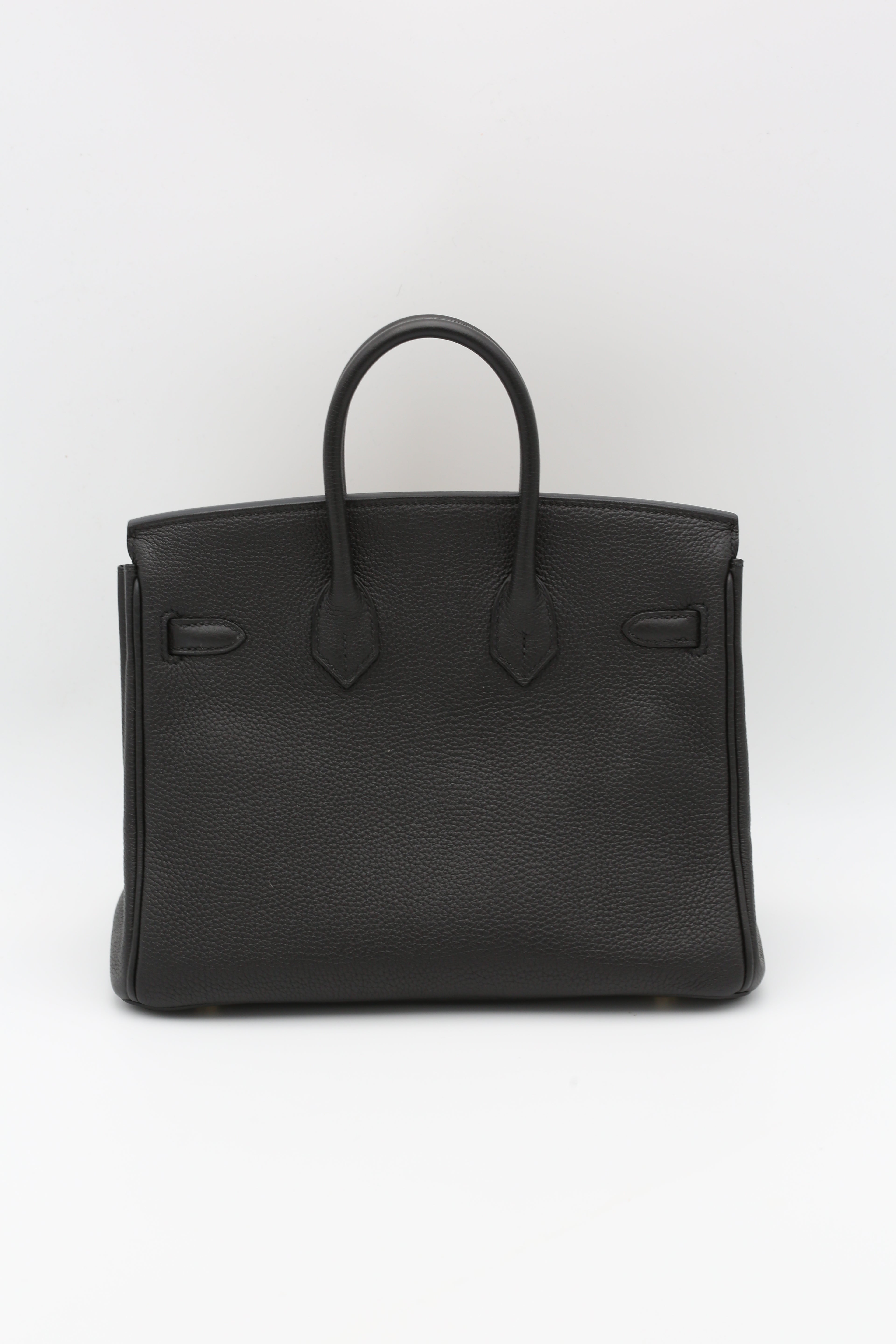 HERMÈS BIRKIN25 NOIR TOGO GOLD HARDWARE Y STAMP