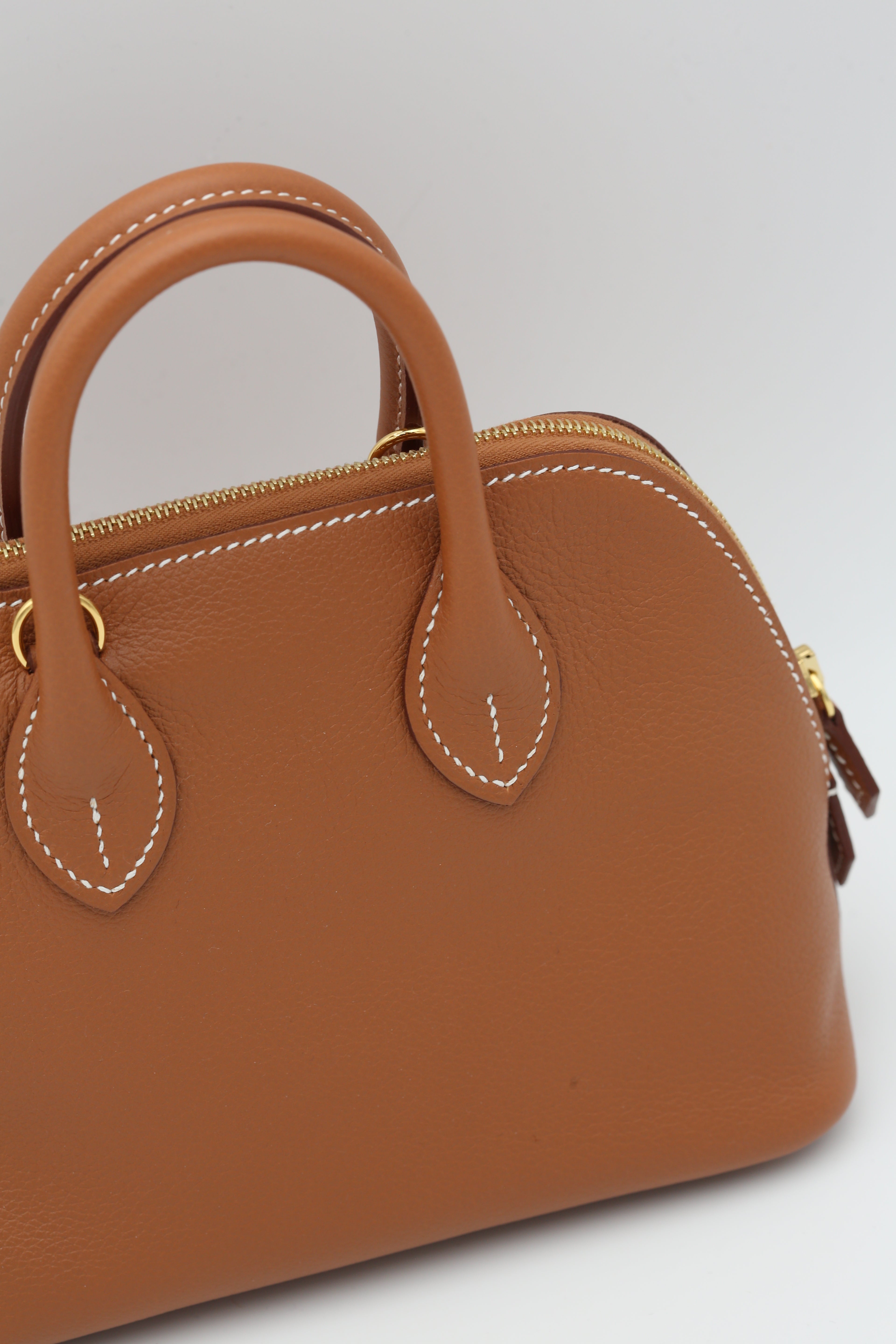 HERMÈS MINI BOLIDE GOLD EVERCOLOR GOLD HARDWARE