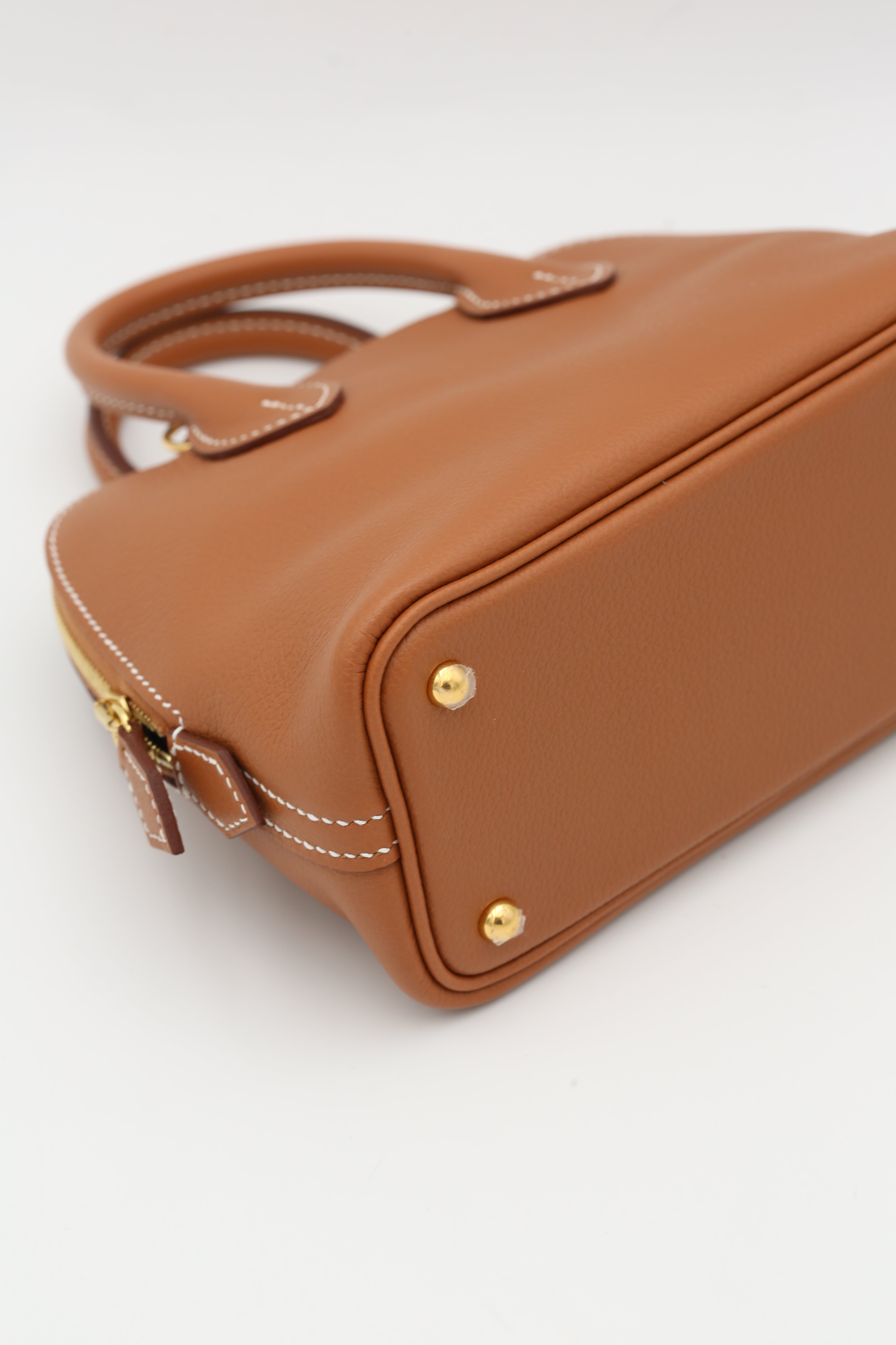 HERMÈS MINI BOLIDE GOLD EVERCOLOR GOLD HARDWARE