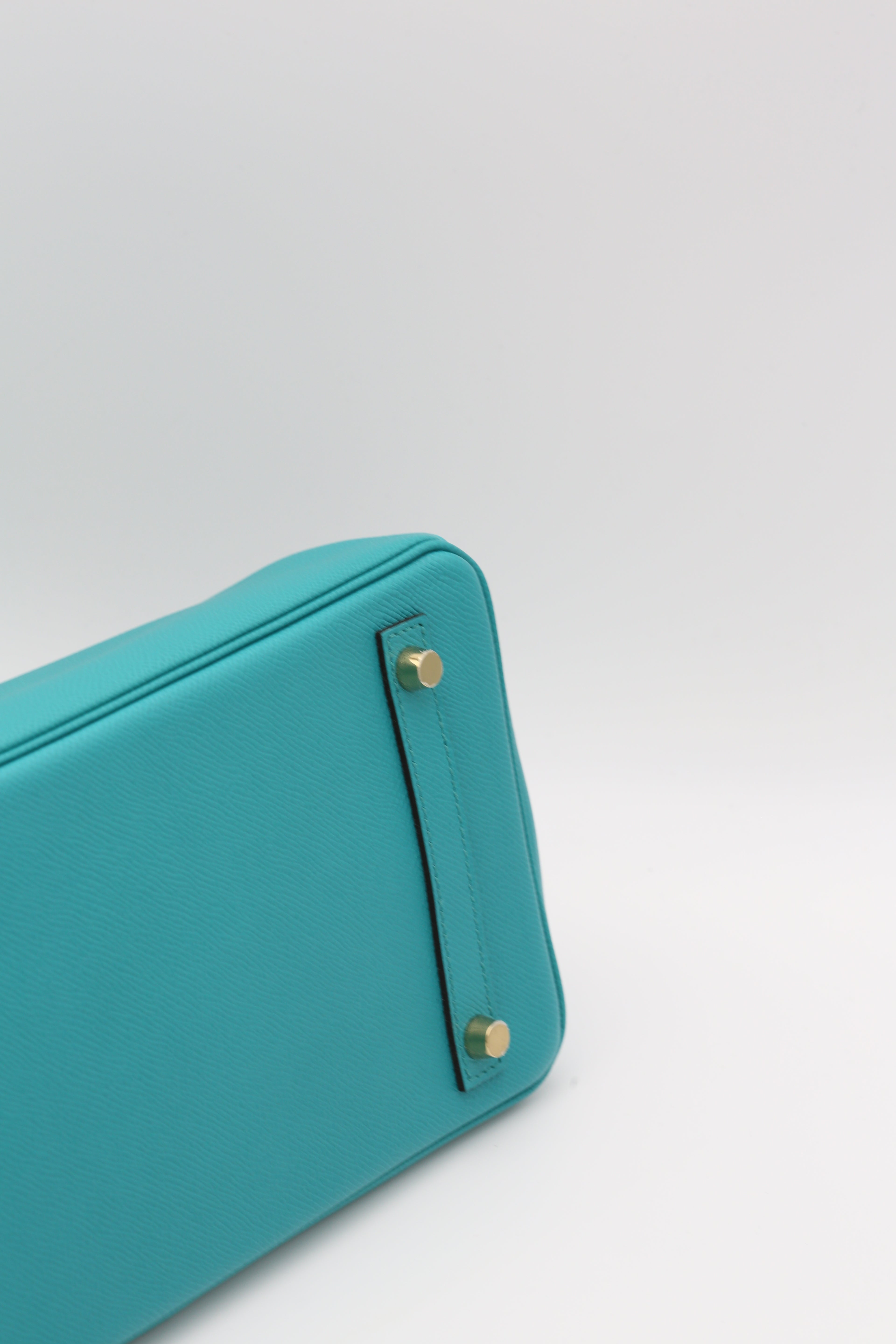 HERMÈS BIRKIN30 BLEU PATON EPSOM GOLD HARDWARE A STAMP