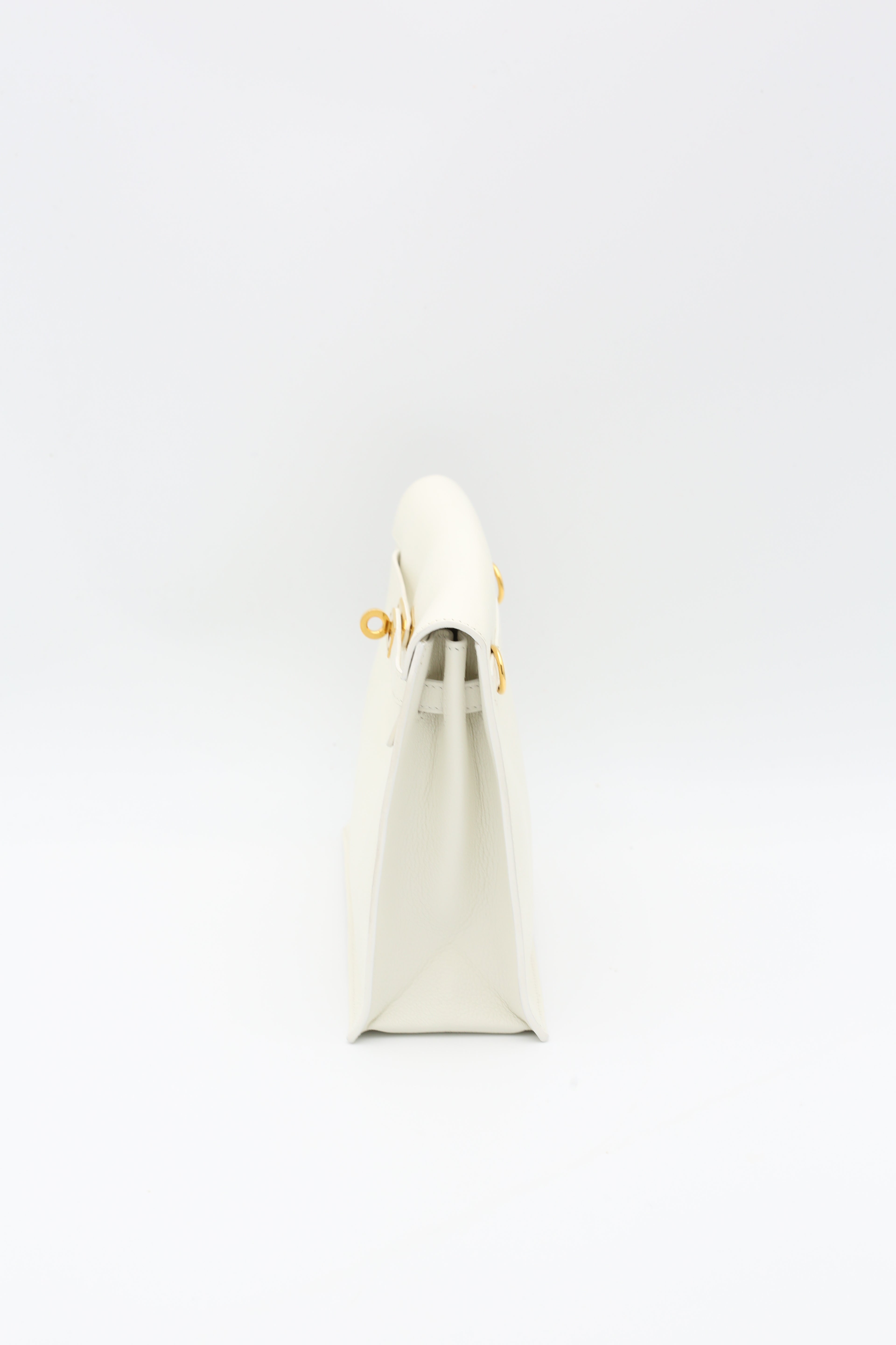 HERMÈS KELLY DANSE WHITE EVERCOLOR GOLD HARDWARE U STAMP