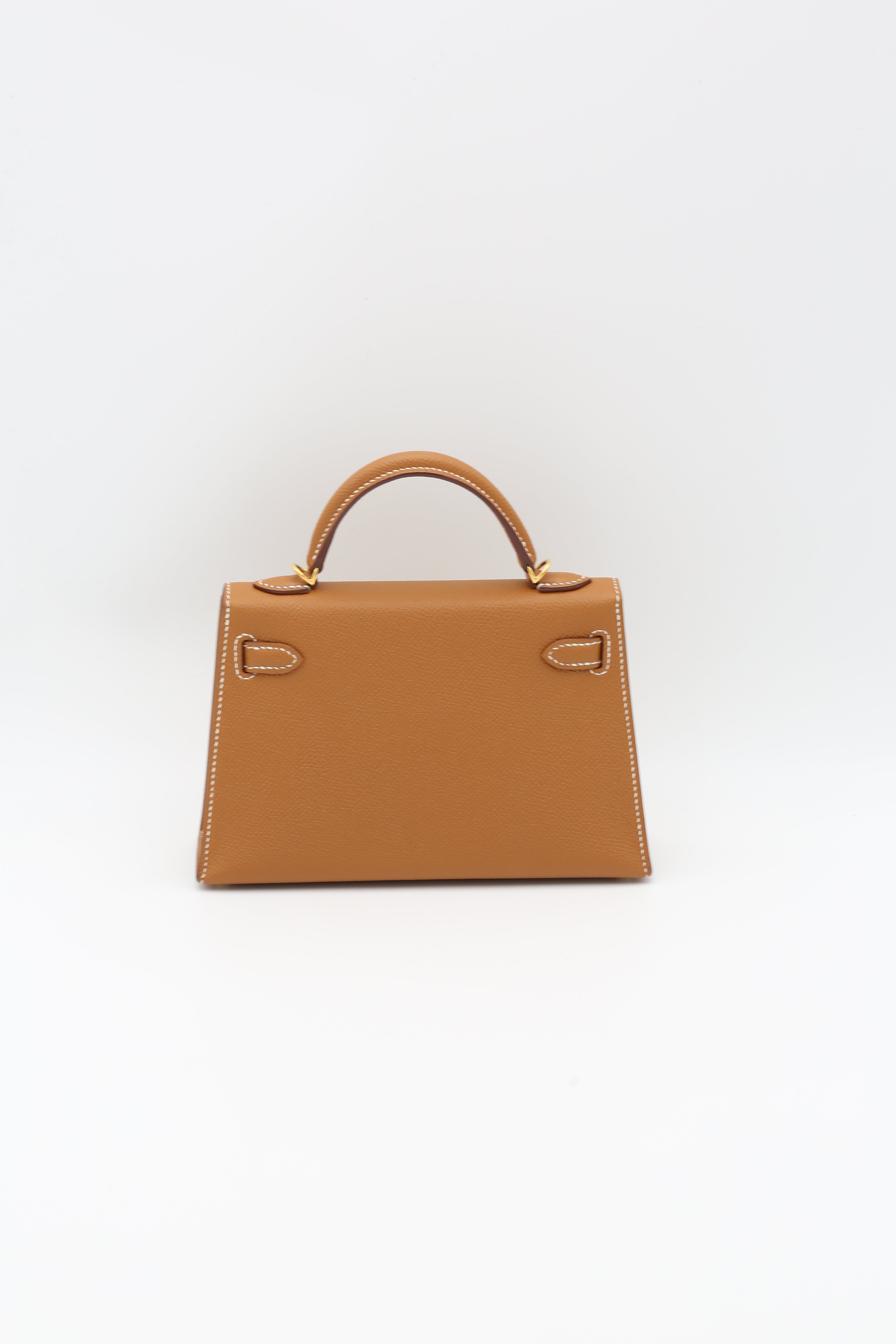 HERMÈS MINI KELLY GOLD EPSOM GOLD HARDWARE Y STAMP