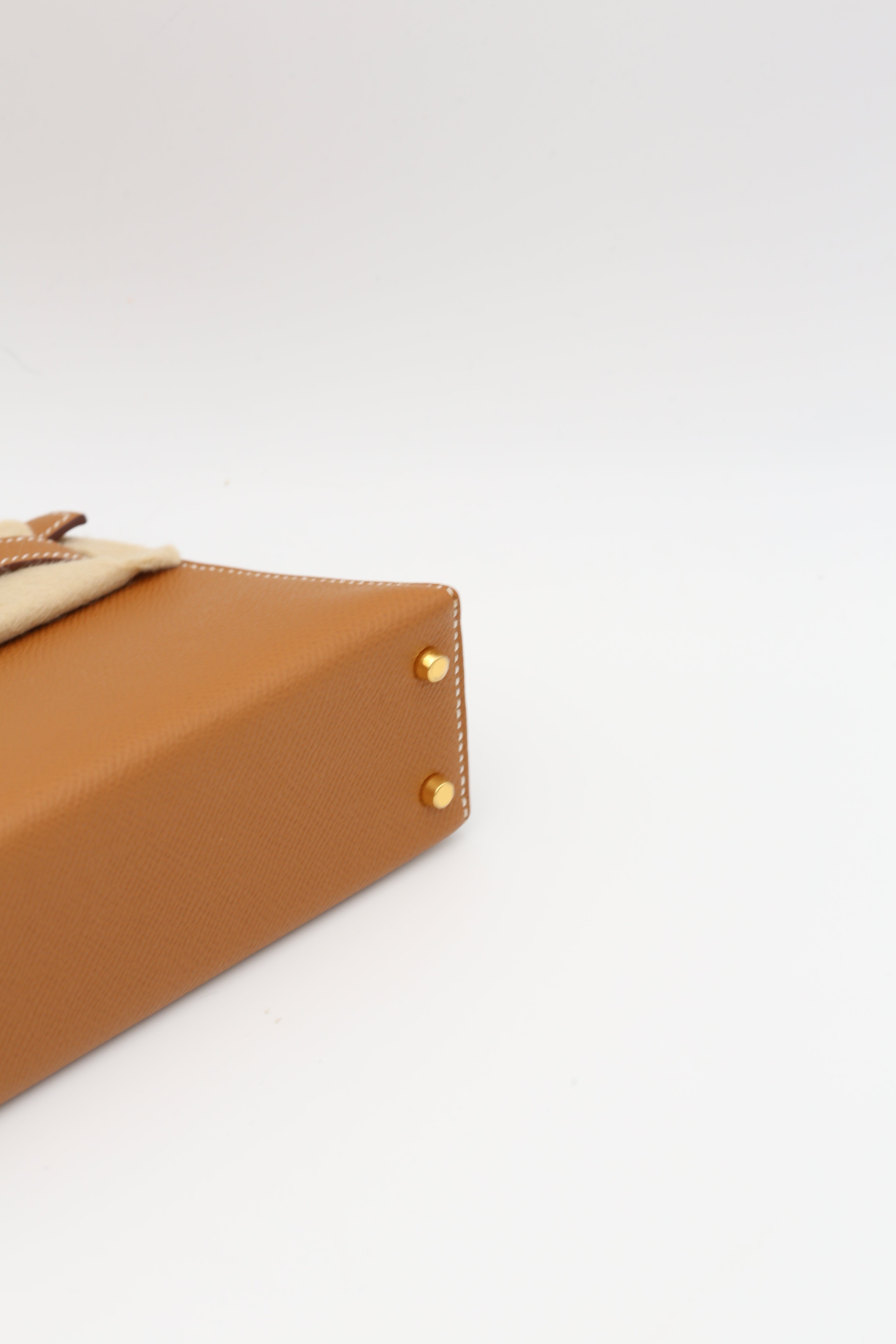 HERMÈS MINI KELLY GOLD EPSOM GOLD HARDWARE Y STAMP
