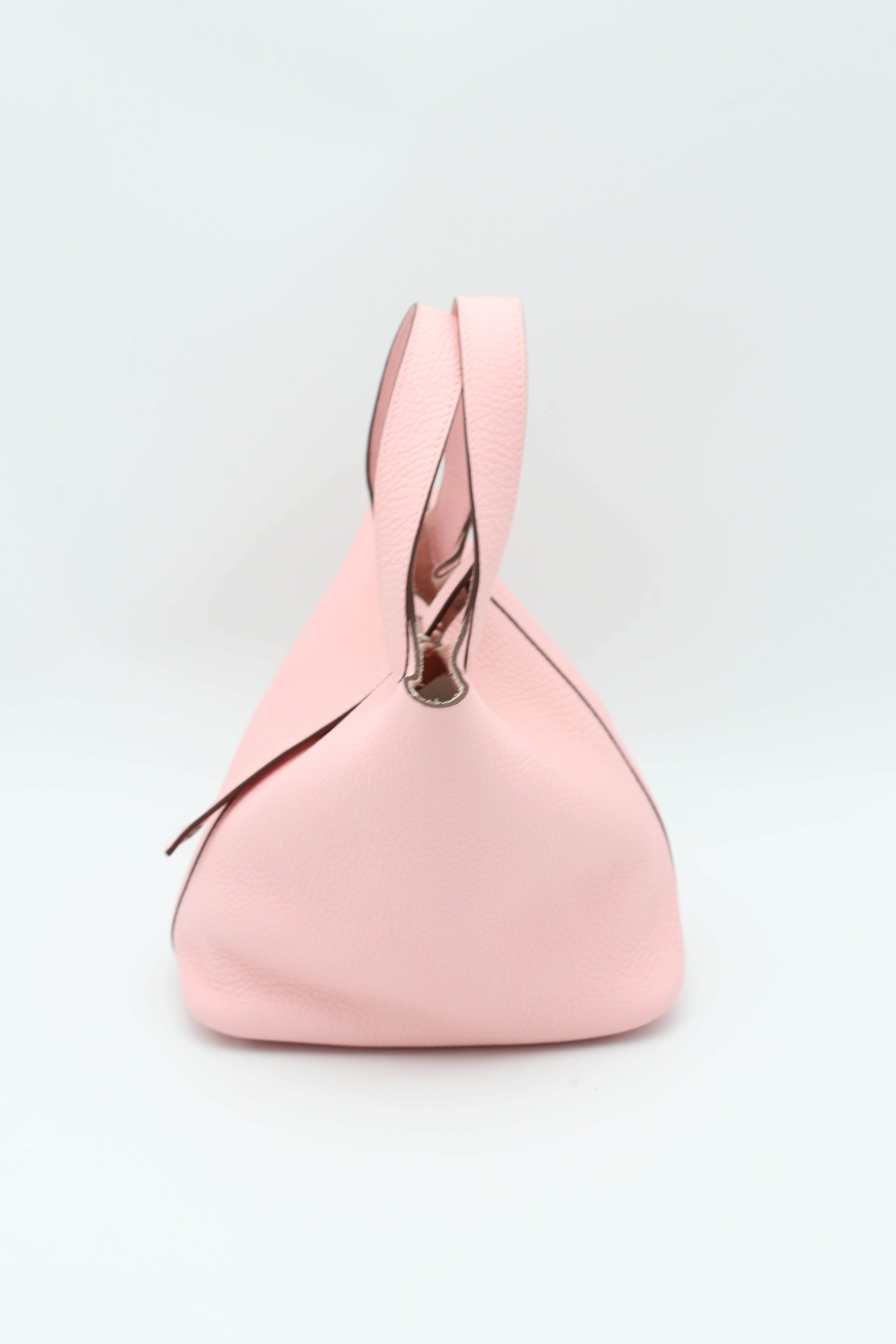 HERMÈS PICOTIN18 ROSE SAKURA SILVER HARDWARE B STAMP