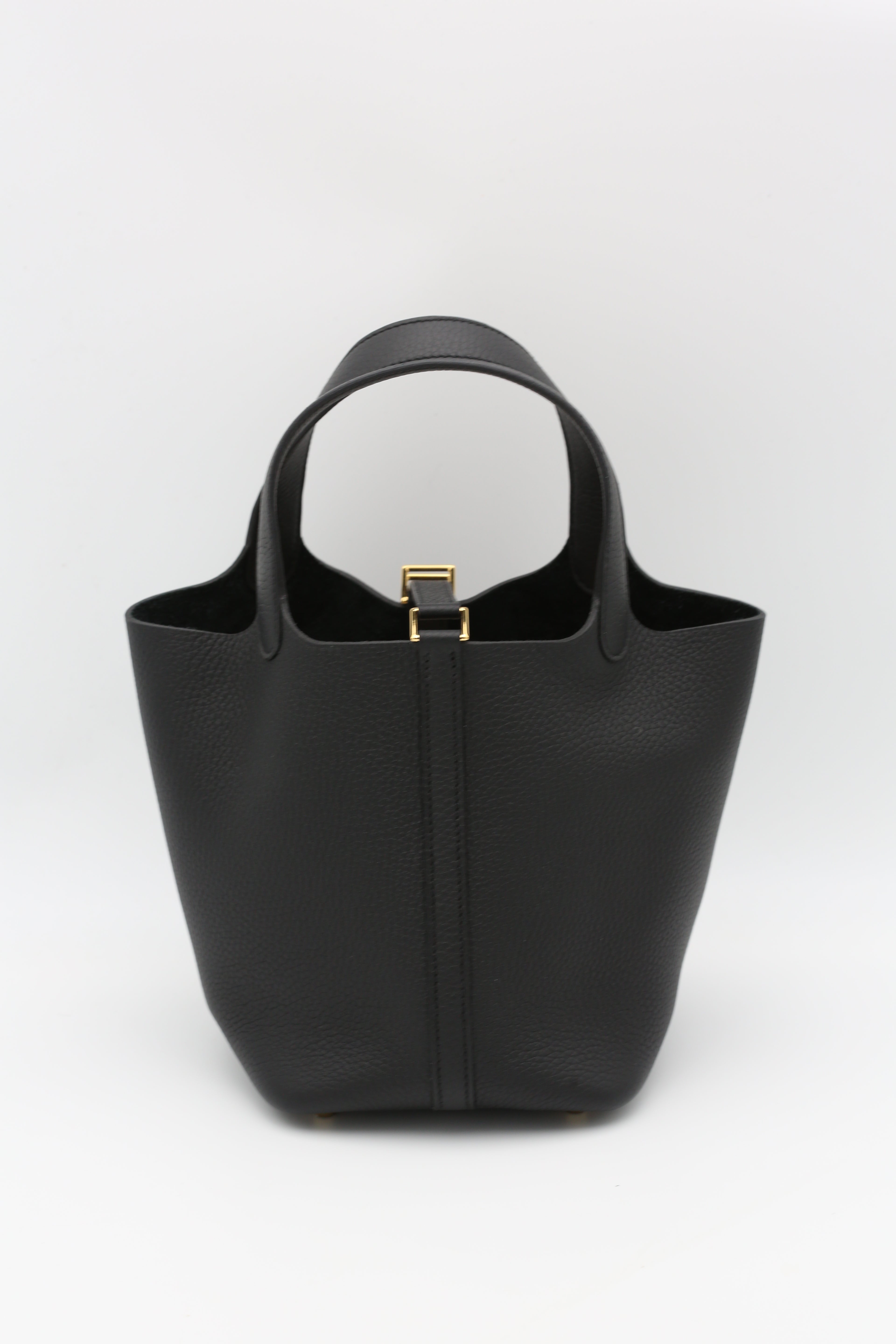 HERMÈS PICOTIN18 NOIR TC GOLD HARDWARE K STAMP