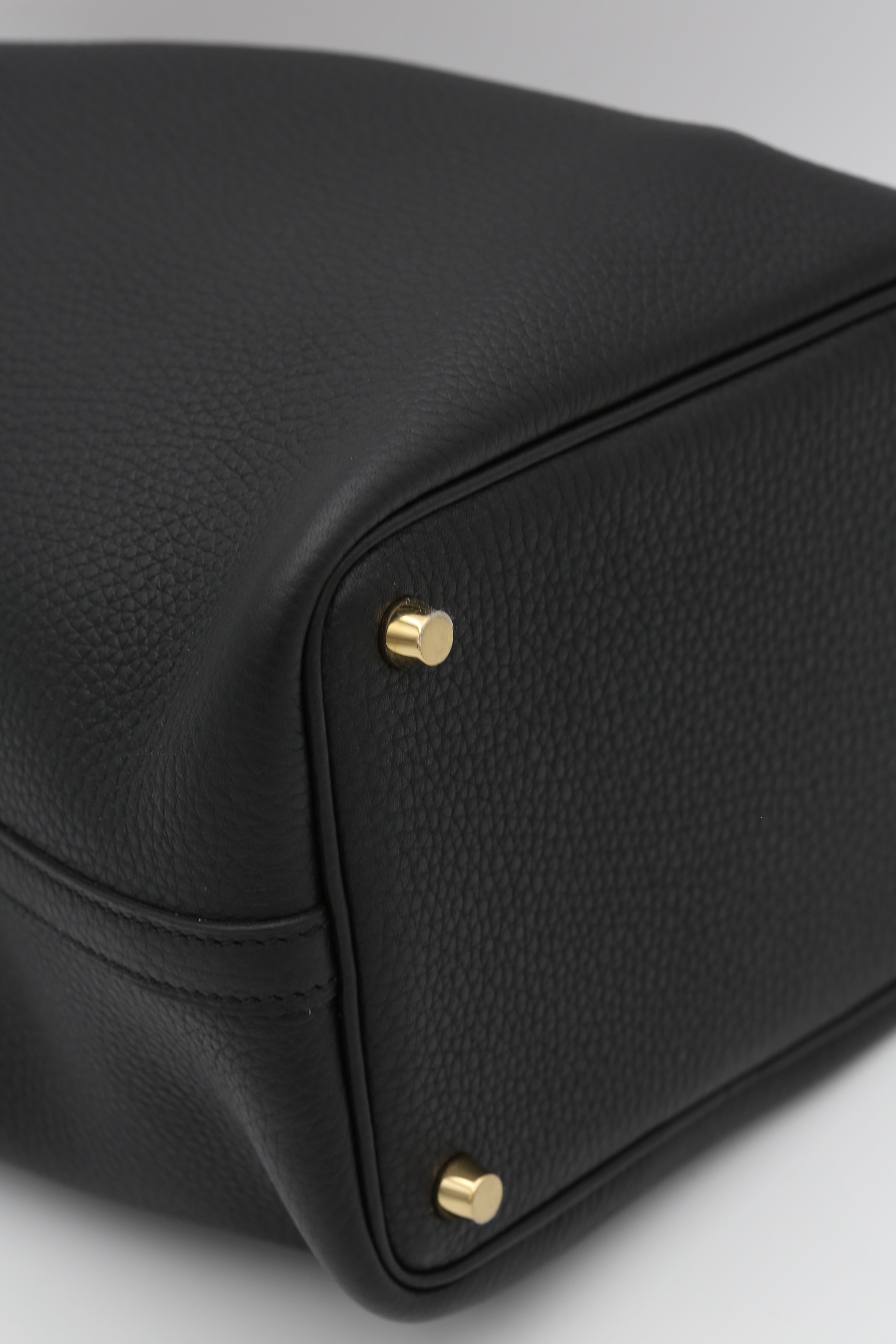 HERMÈS PICOTIN18 NOIR TC GOLD HARDWARE K STAMP