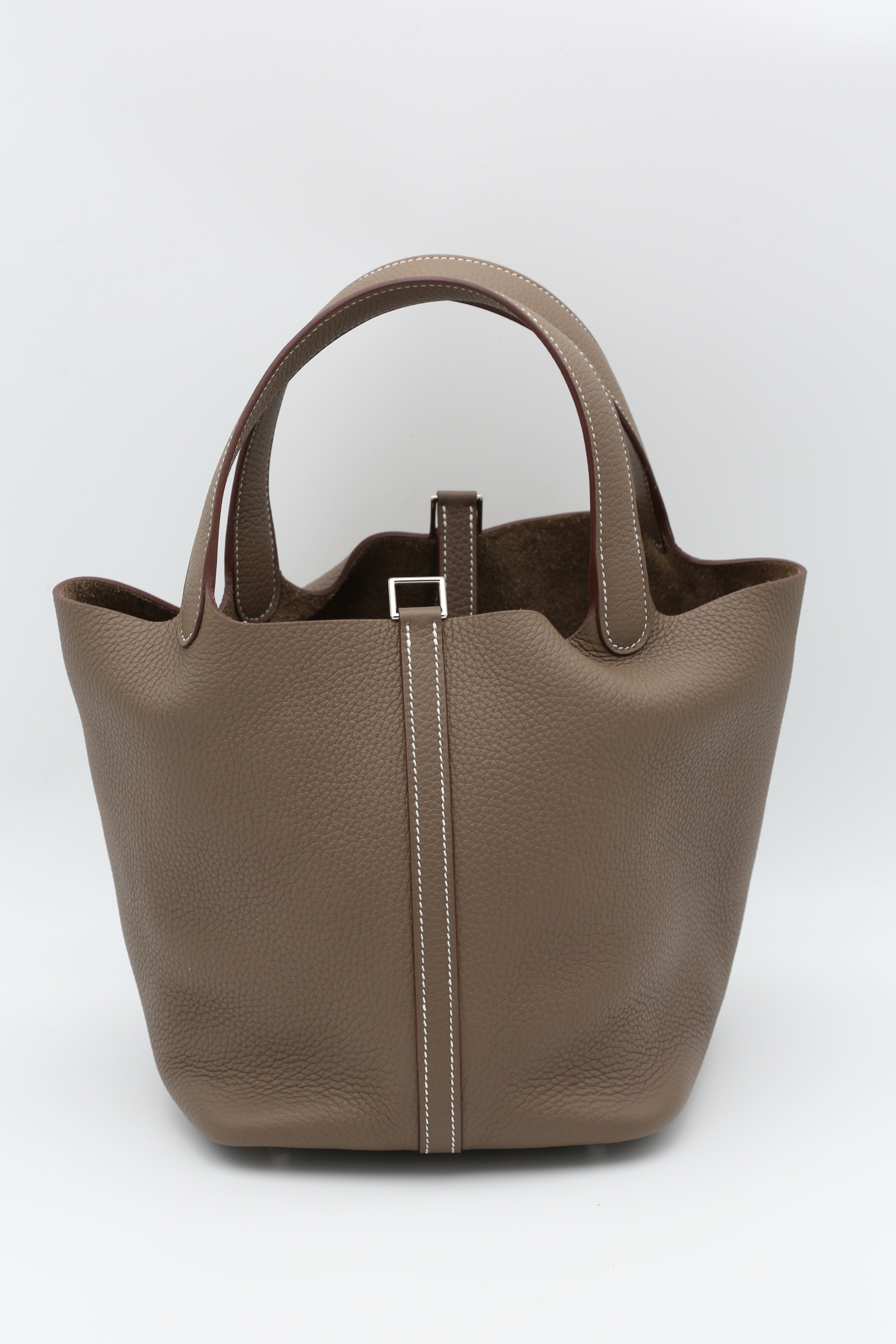 HERMÈS PICOTIN22 ETOUPE TC SILVER HARDWARE B STAMP