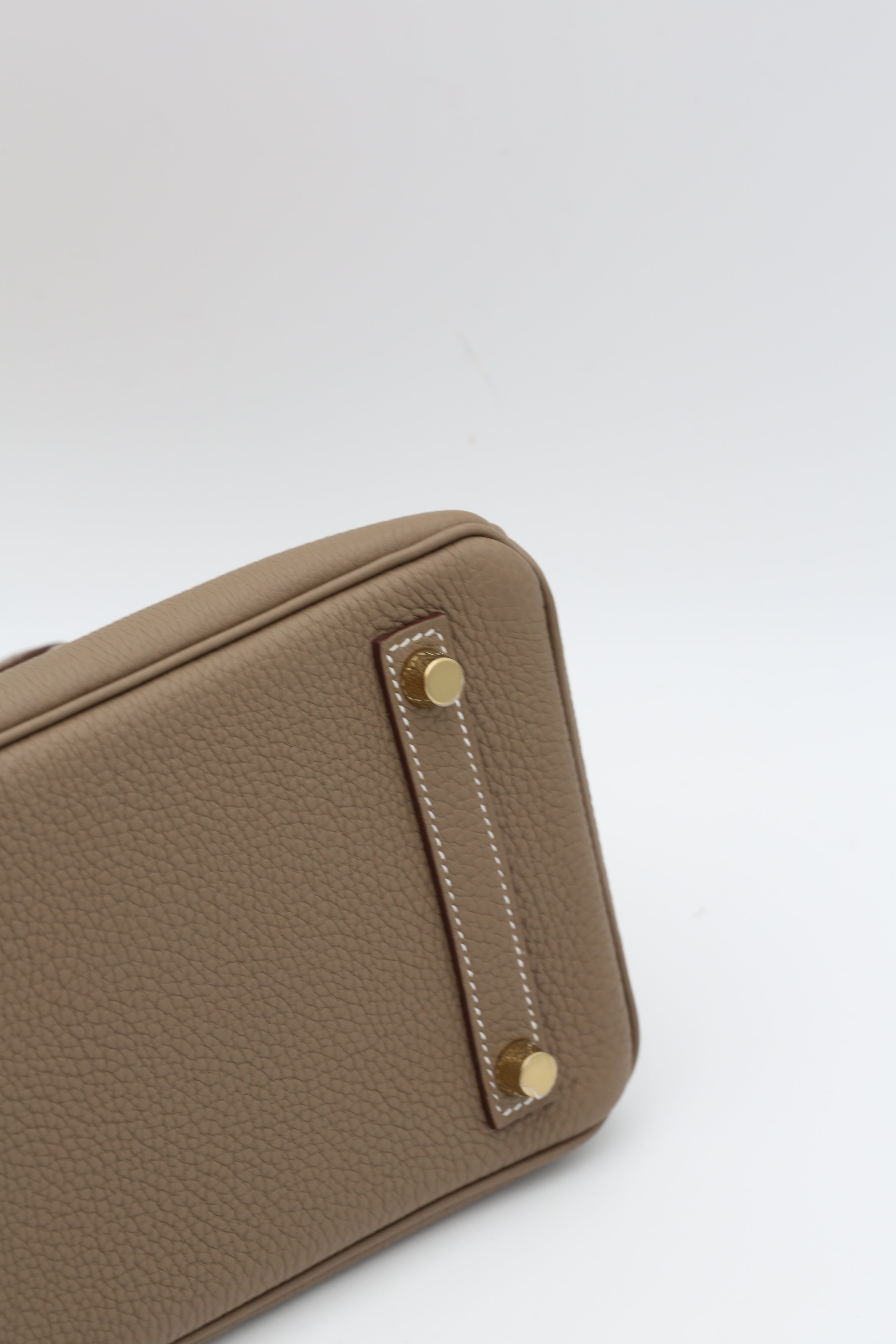 HERMÈS BIRKIN25 ETOUPE TOGO GOLD HARDWARE W STAMP