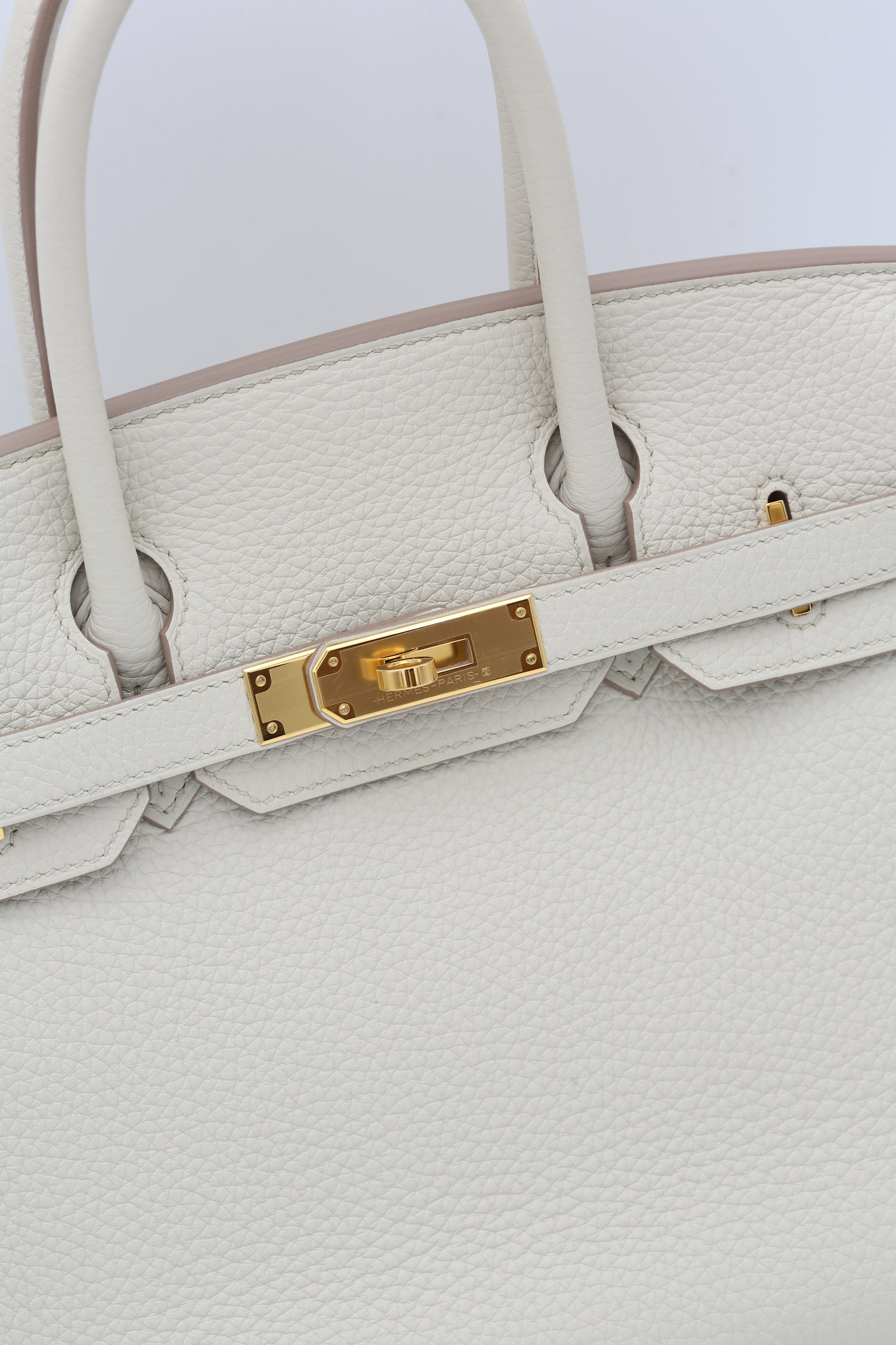 HERMÈS BIRKIN30 8L BETON TOGO GOLD HARDWARE U STAMP