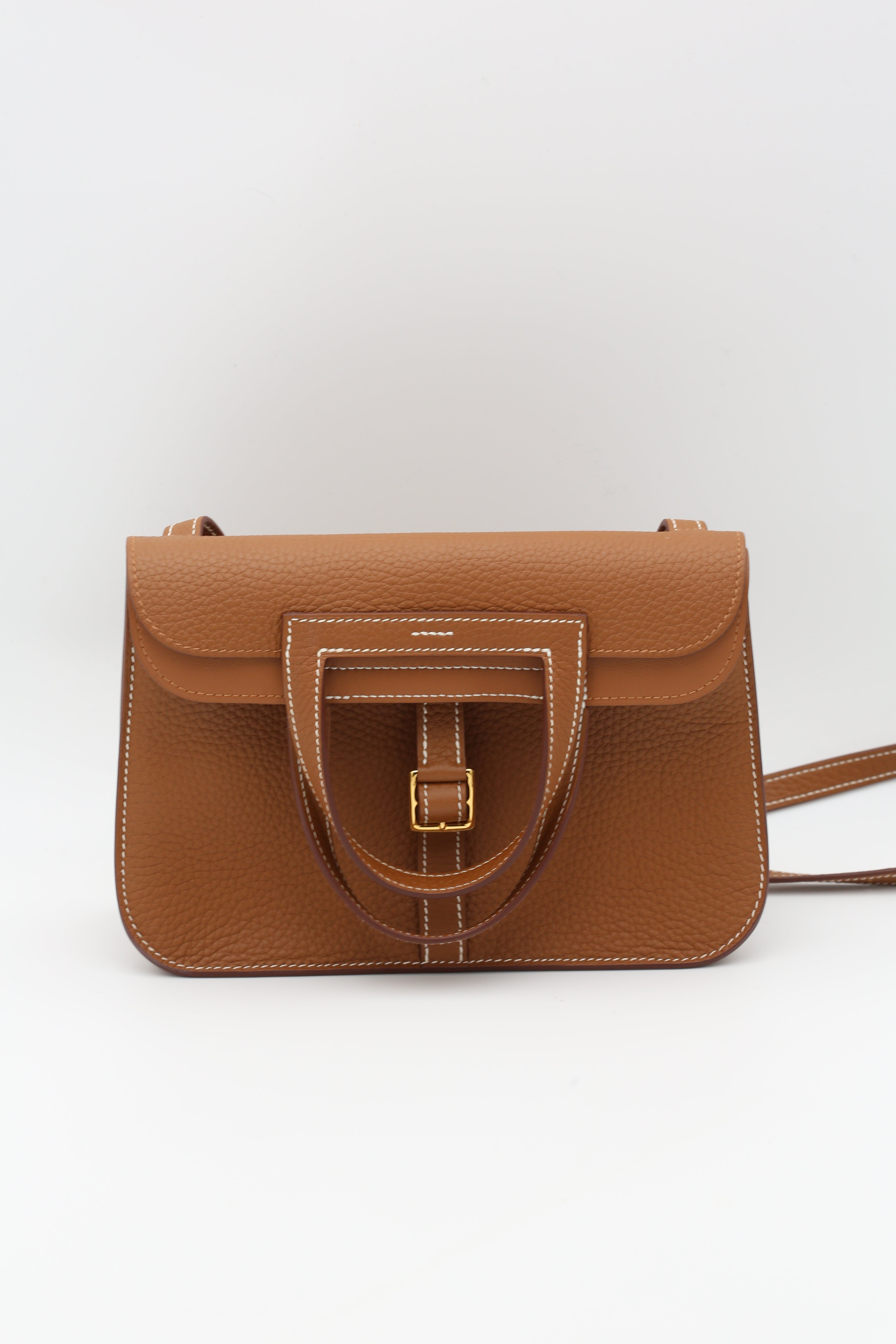 HERMÈS HALZAN25 GOLD TOGO GOLD HARDWARE B STAMP