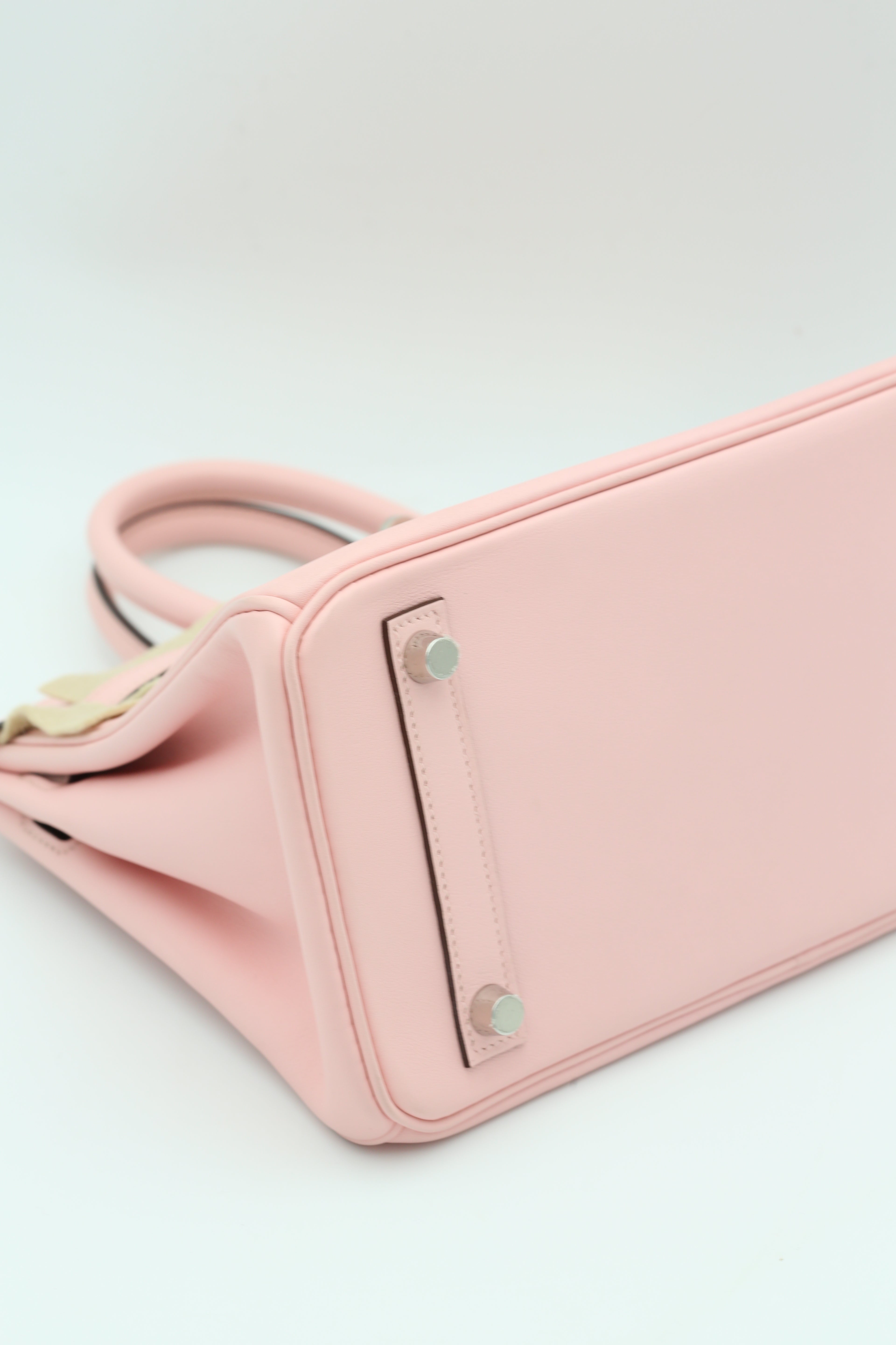 HERMÈS BIRKIN25 ROSE SAKURA SWIFT SILVER HARDWARE D STAMP