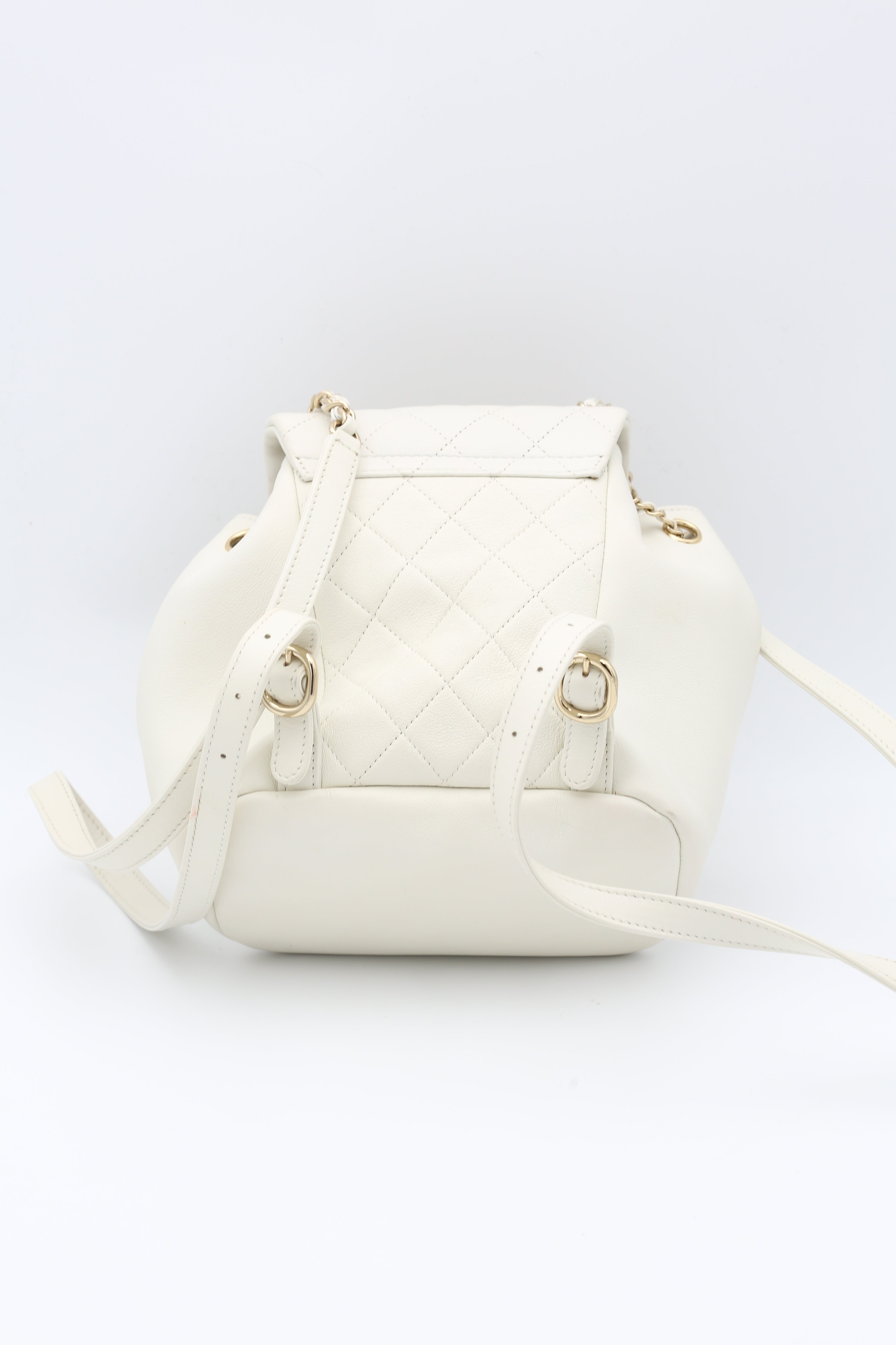 CHANEL DUMA BAG WHITE GOLD HARDWARE