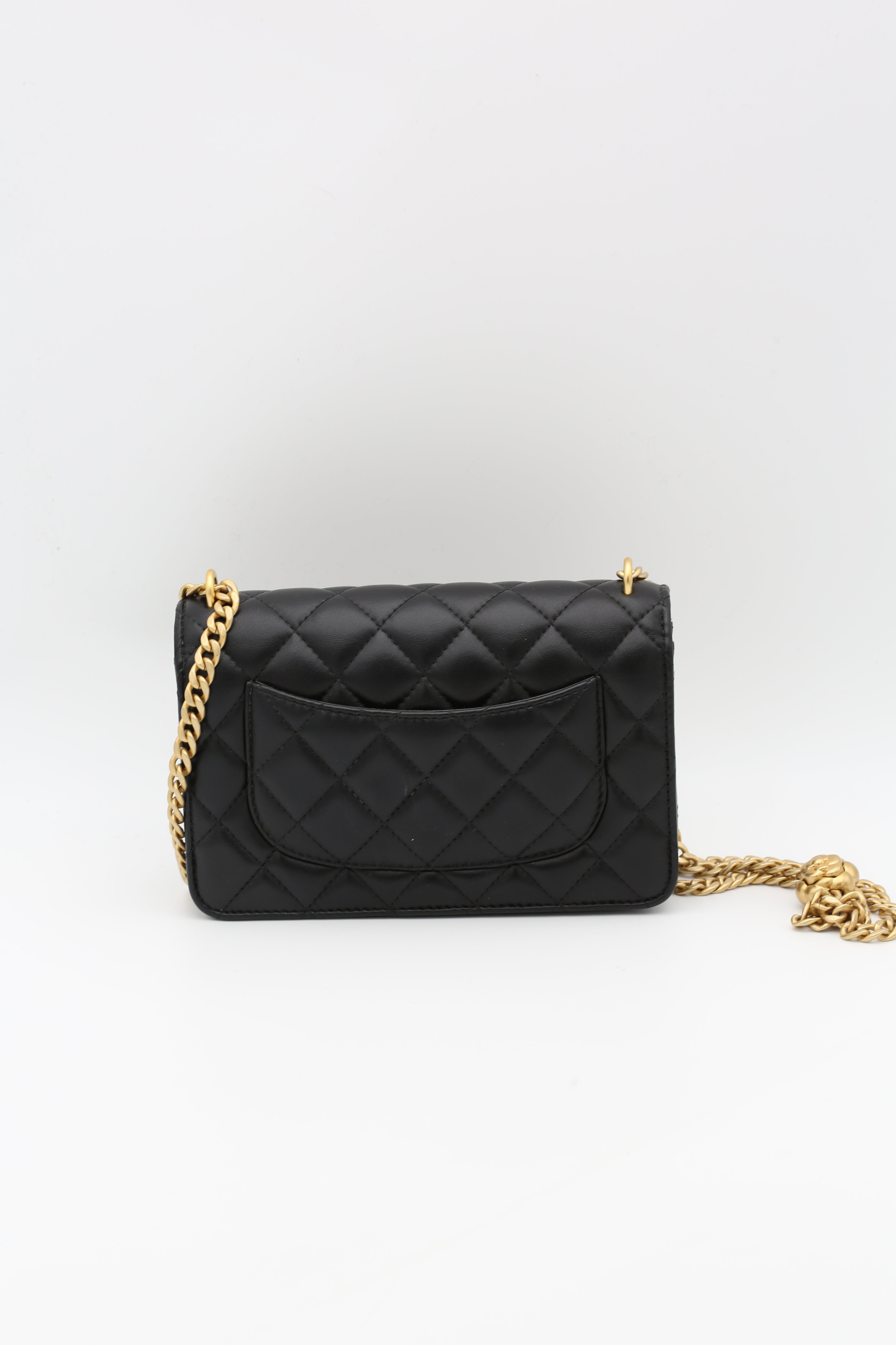 CHANEL WALLET ON CHAIN BLACK GOLD HARDWARE 2025