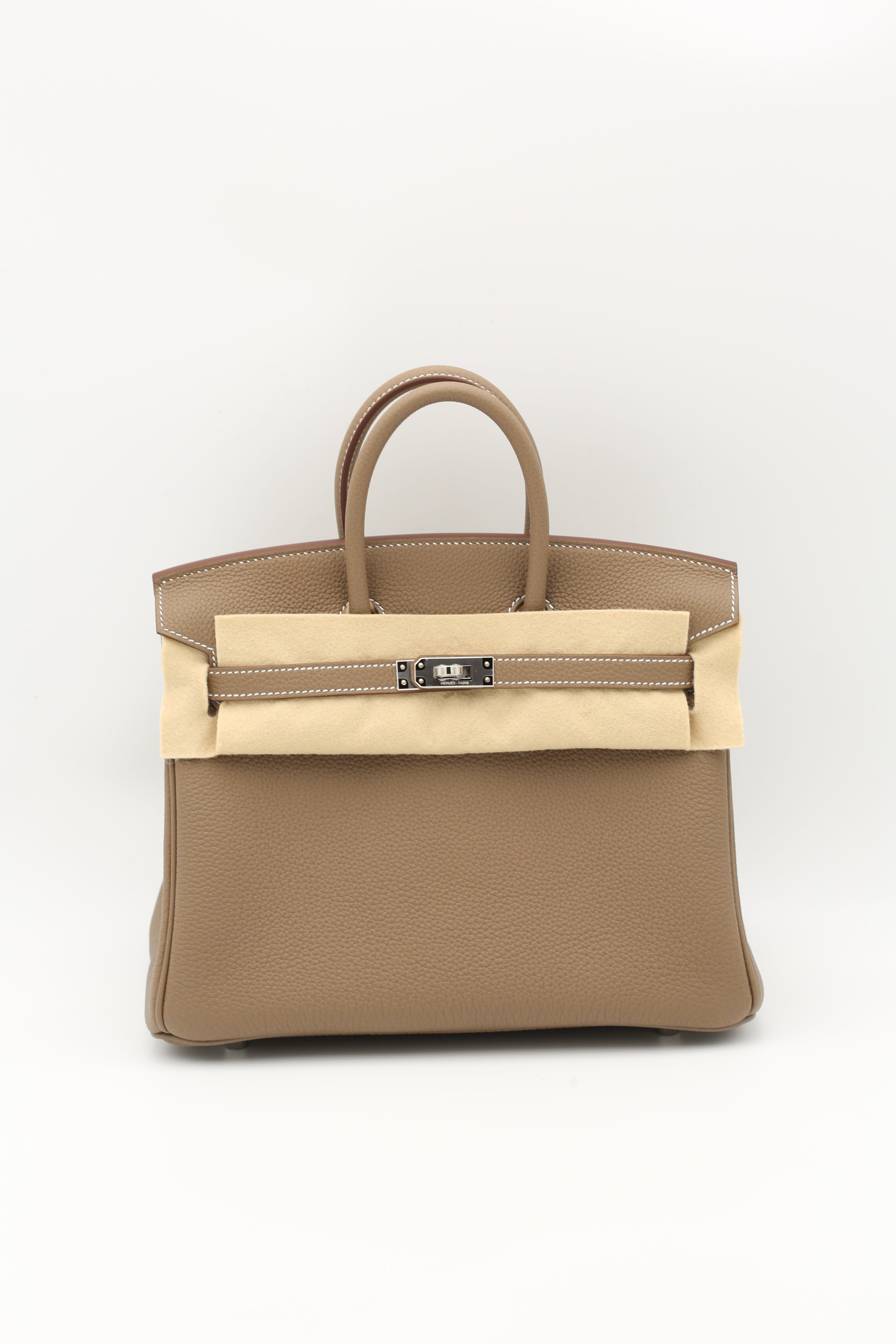 HERMÈS BIRKIN25 ETOUPE TOGO SILVER HARDWARE G STAMP