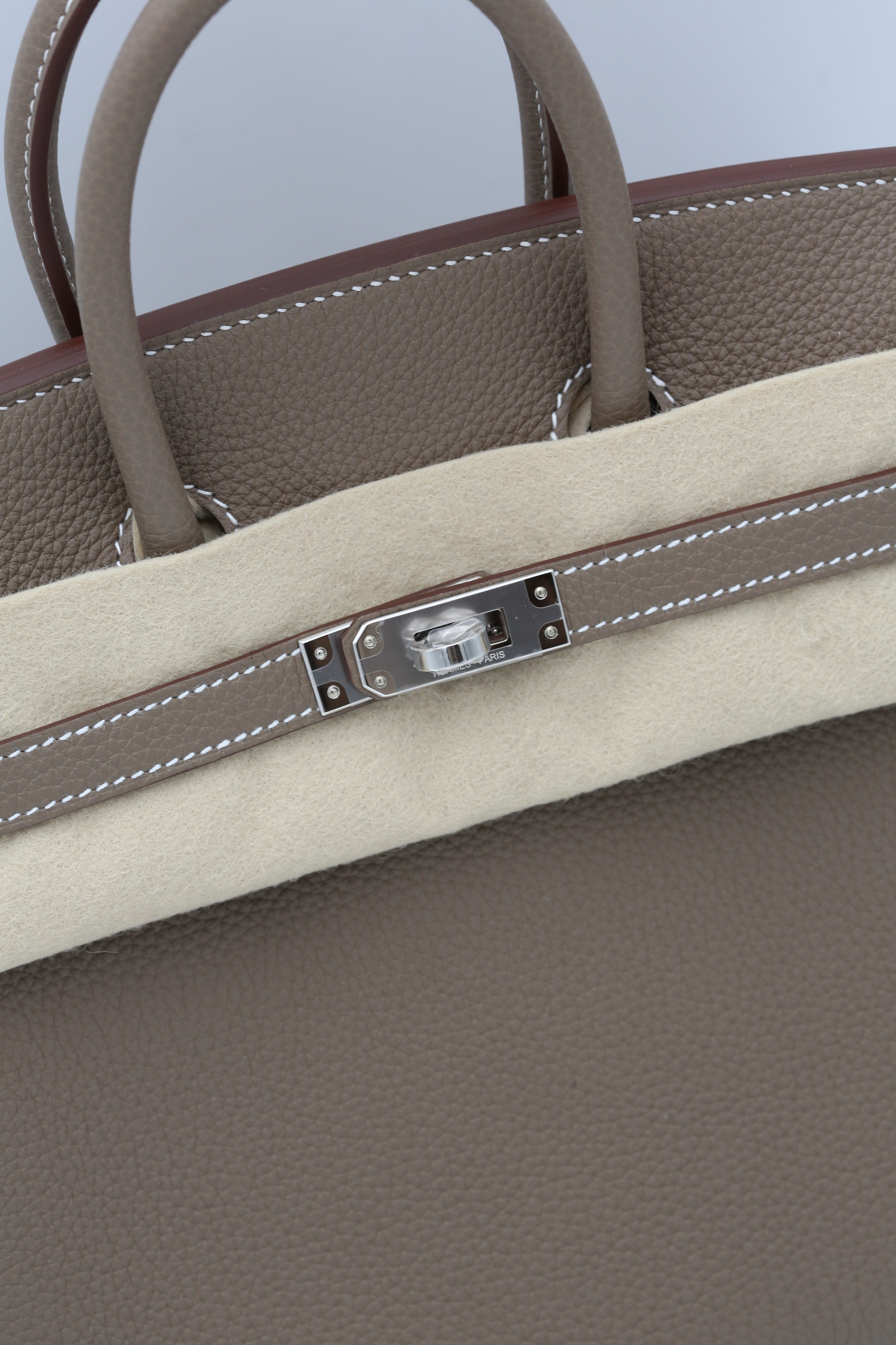 HERMÈS BIRKIN25 ETOUPE TOGO SILVER HARDWARE G STAMP