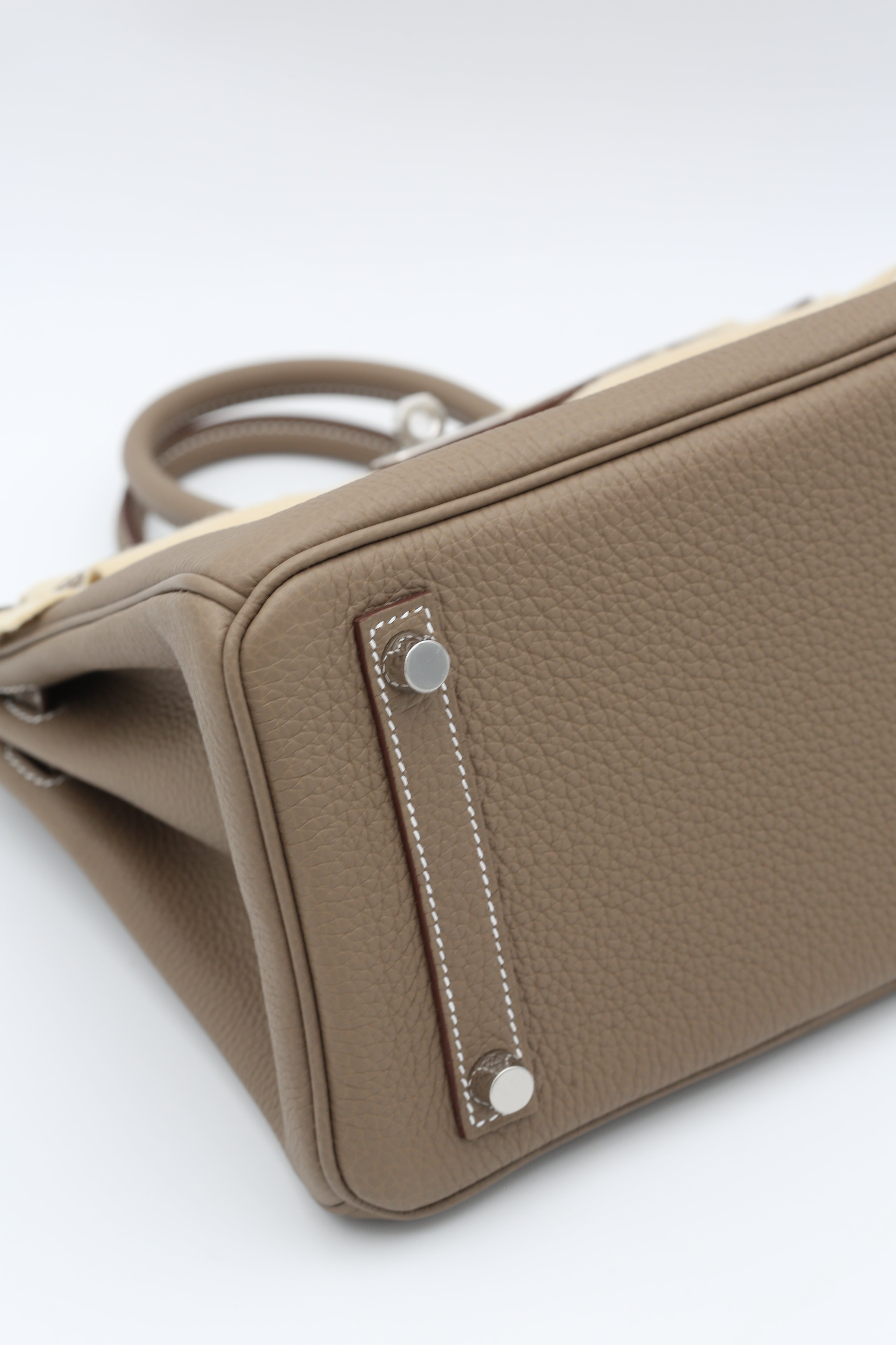 HERMÈS BIRKIN25 ETOUPE TOGO SILVER HARDWARE G STAMP