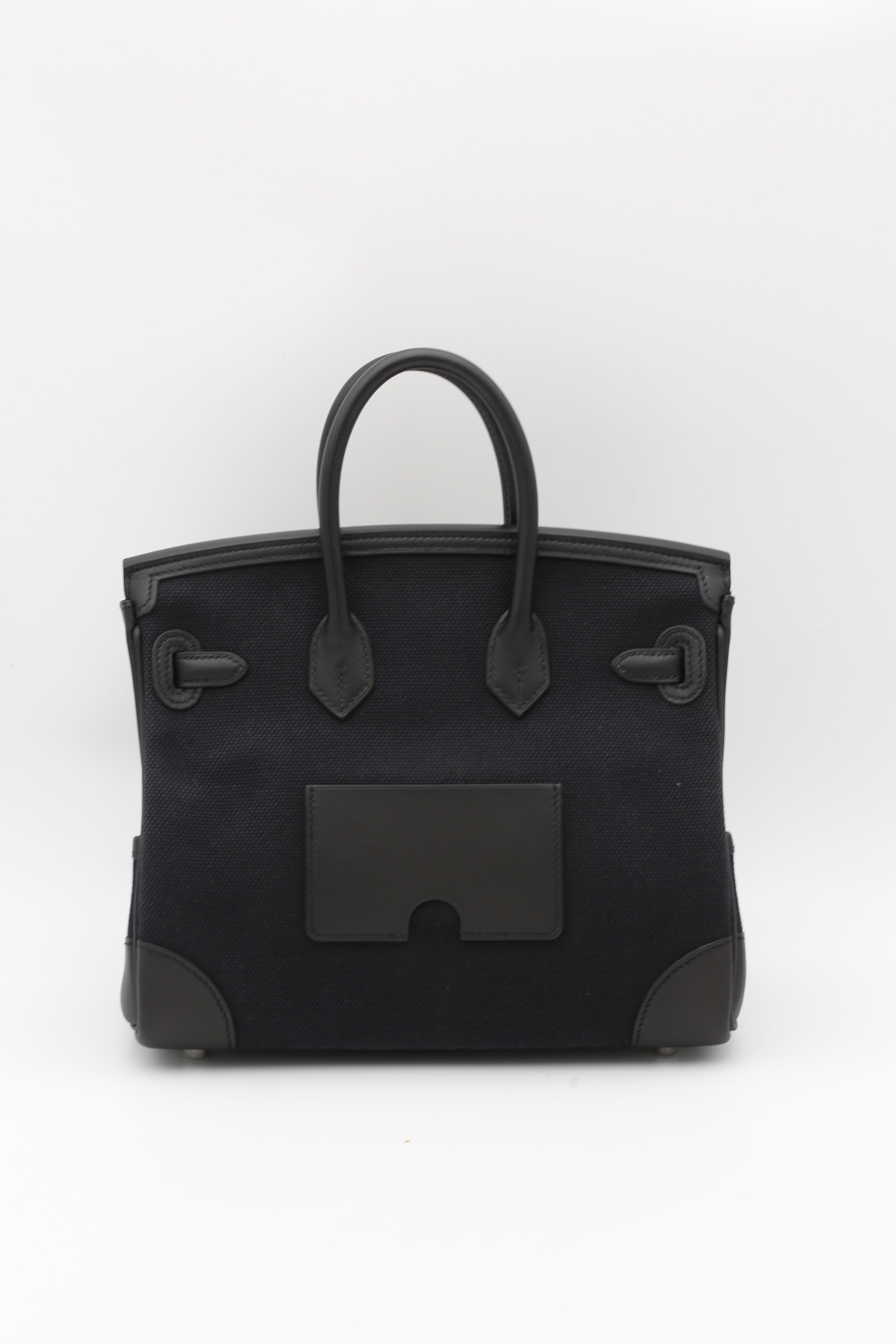 HERMÈS BIRKIN25 BLACK CARGO SILVER HARDWARE U STAMP
