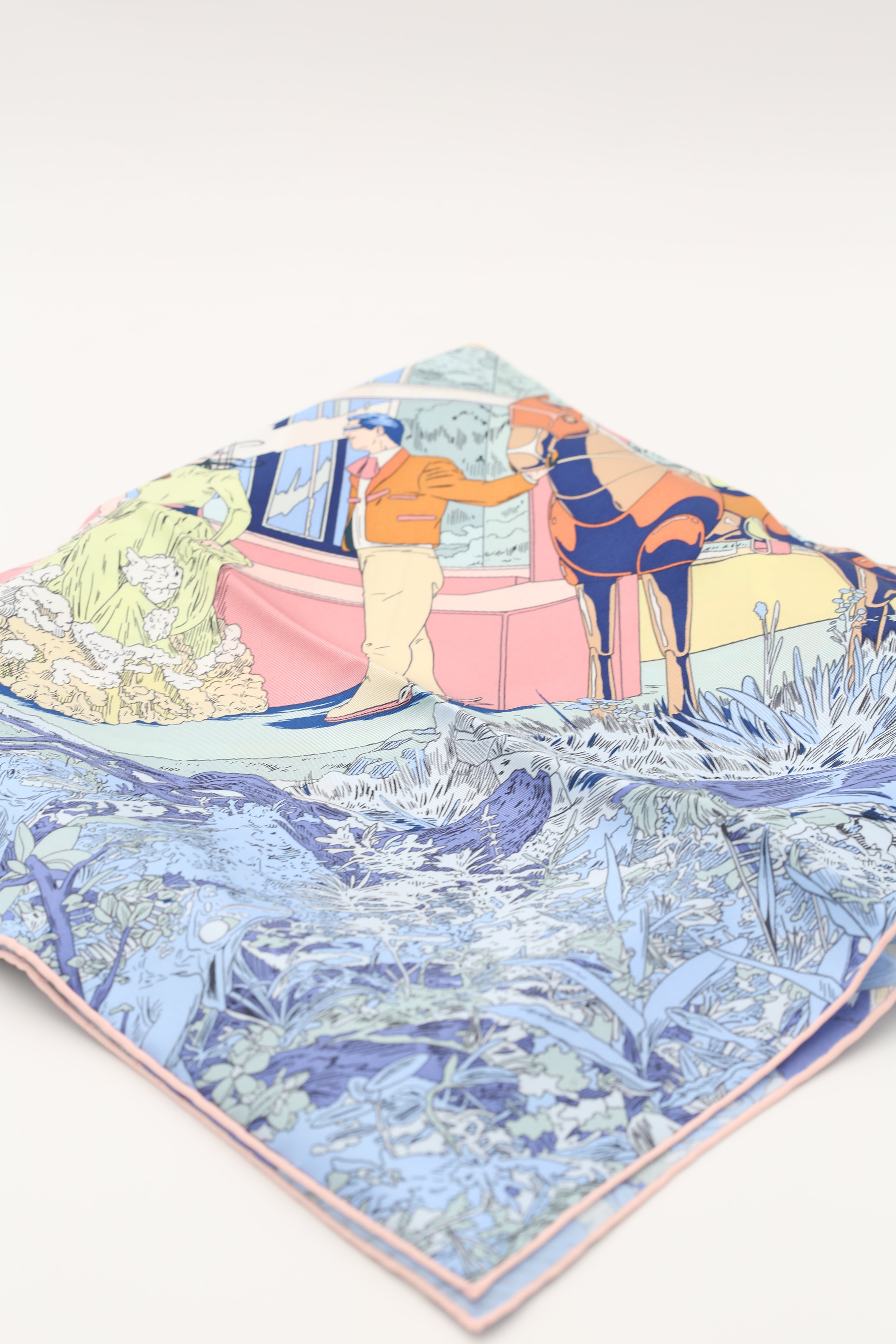 HERMÈS SCARF 70X70 BLUE